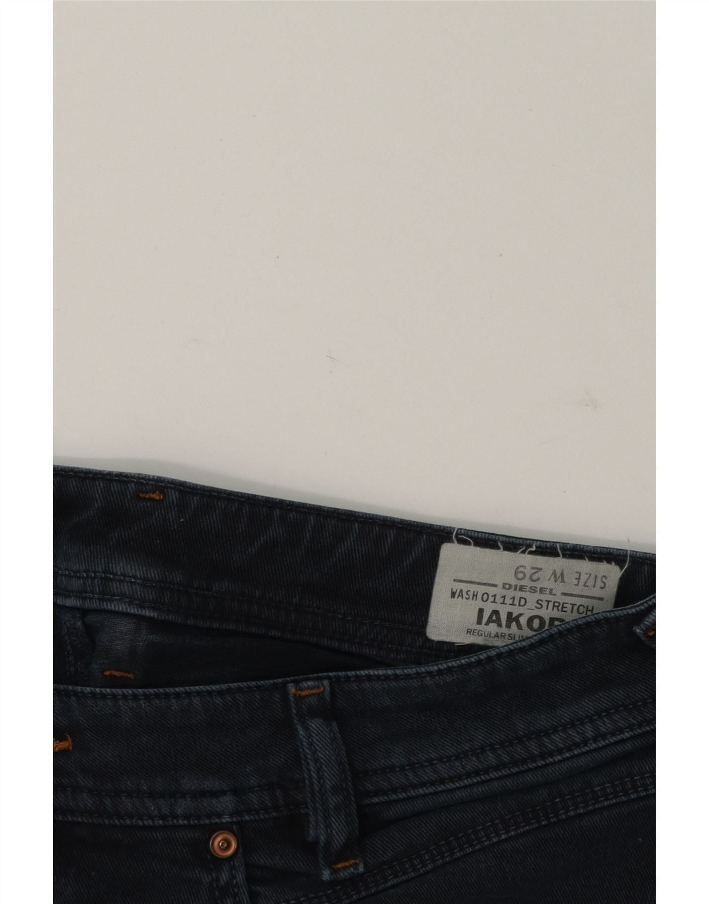 Diesel Womens Iakop Regular Slim Straight Jeans W29 L30 Black Cotto Size 42" / US 20 - 3 Thumbnail