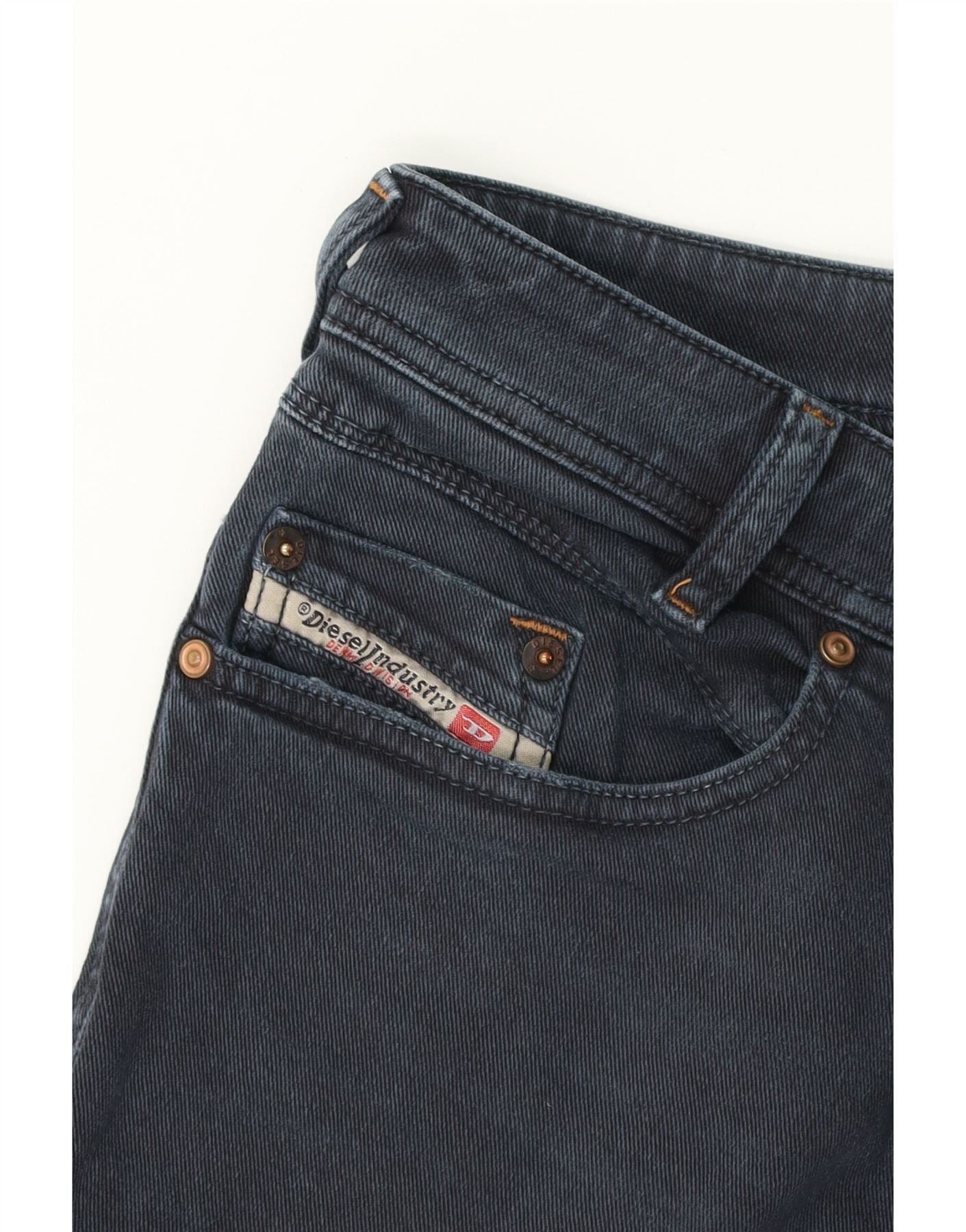 Diesel Womens Iakop Regular Slim Straight Jeans W29 L30 Black Cotto Size 42" / US 20 - 4 Thumbnail