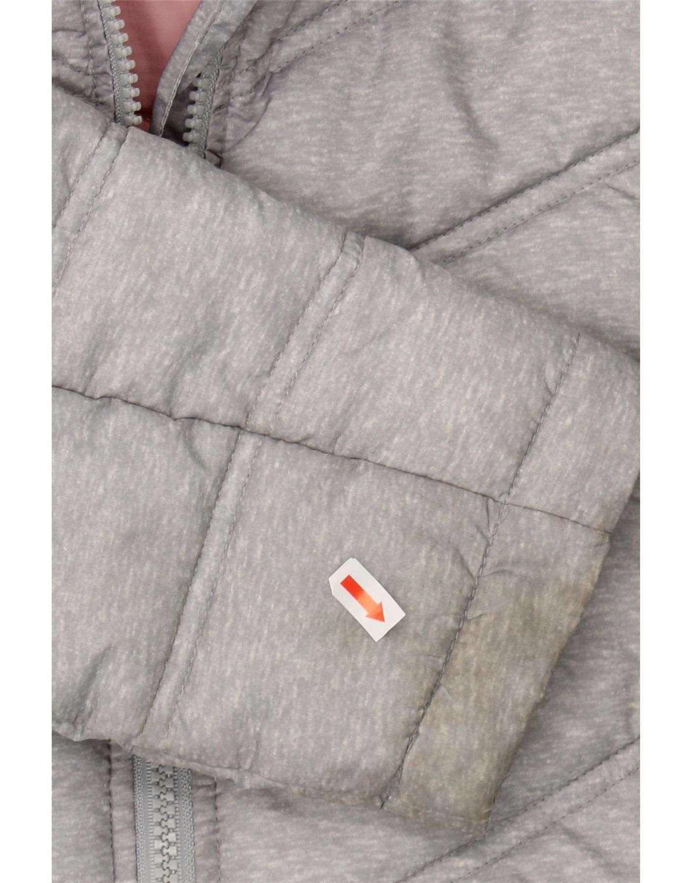 Diesel Womens Hooded Padded Jacket UK 14 Large Grey Polyester Size L / US 10 / IT 46 - 4 Thumbnail