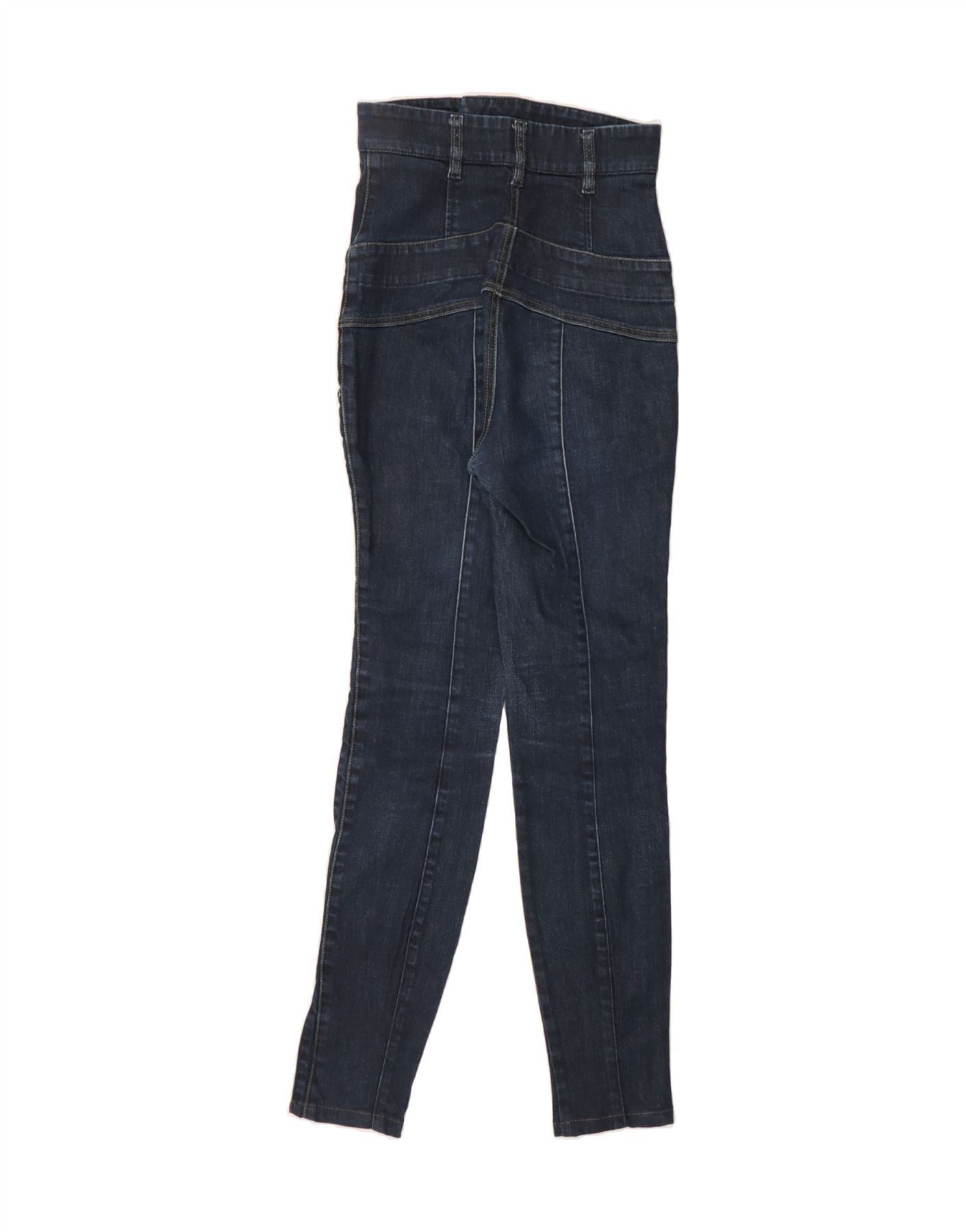 Diesel Womens High Waist Skinny Jeans W28 L30 Navy Blue Cotton Size 42" / US 20 - 2 Thumbnail