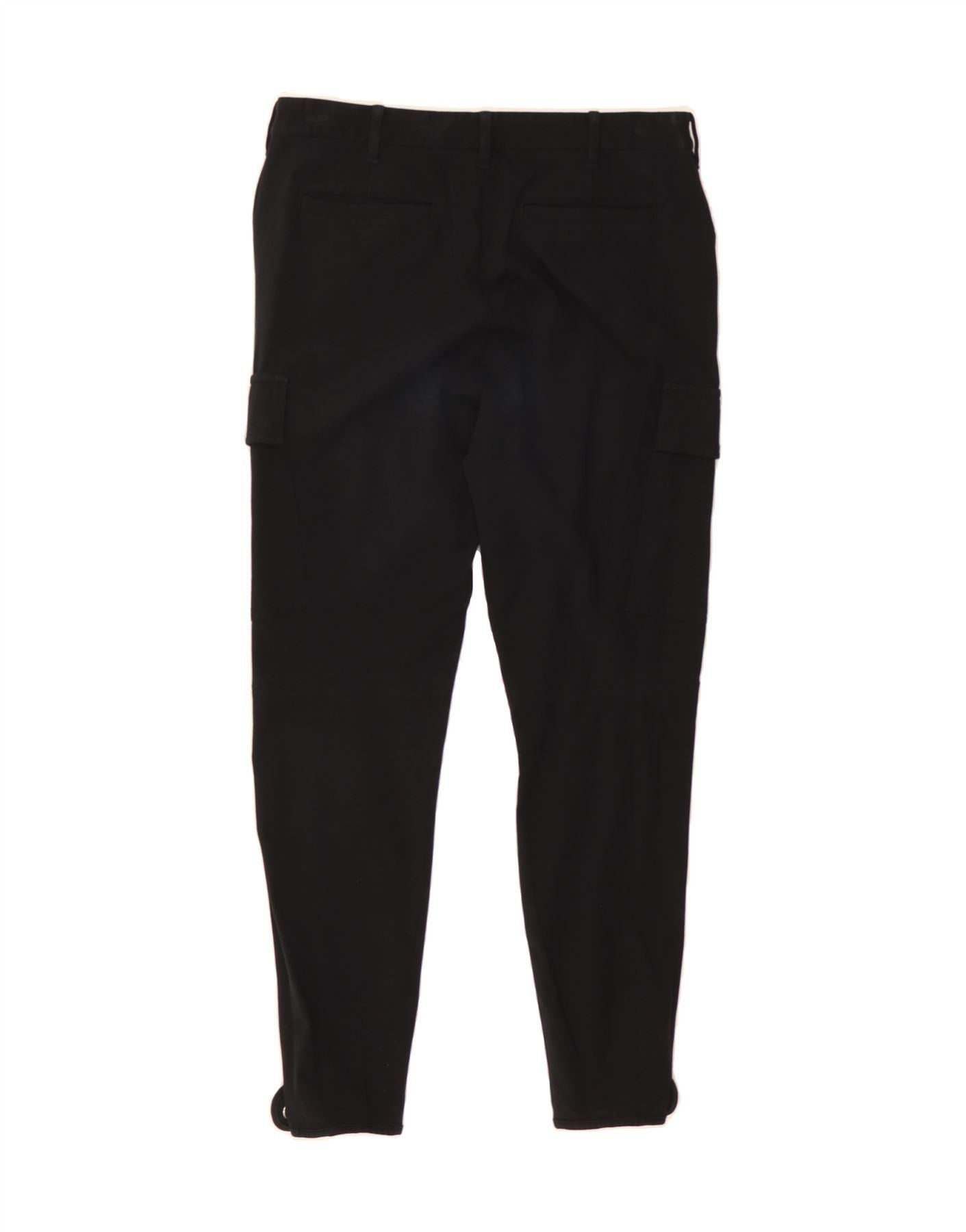 Ralph Lauren Womens Slim Cargo Trousers US 8 Medium W32 L26 Black Cotton Size 27" / US 4 / IT 40 - 2 Thumbnail