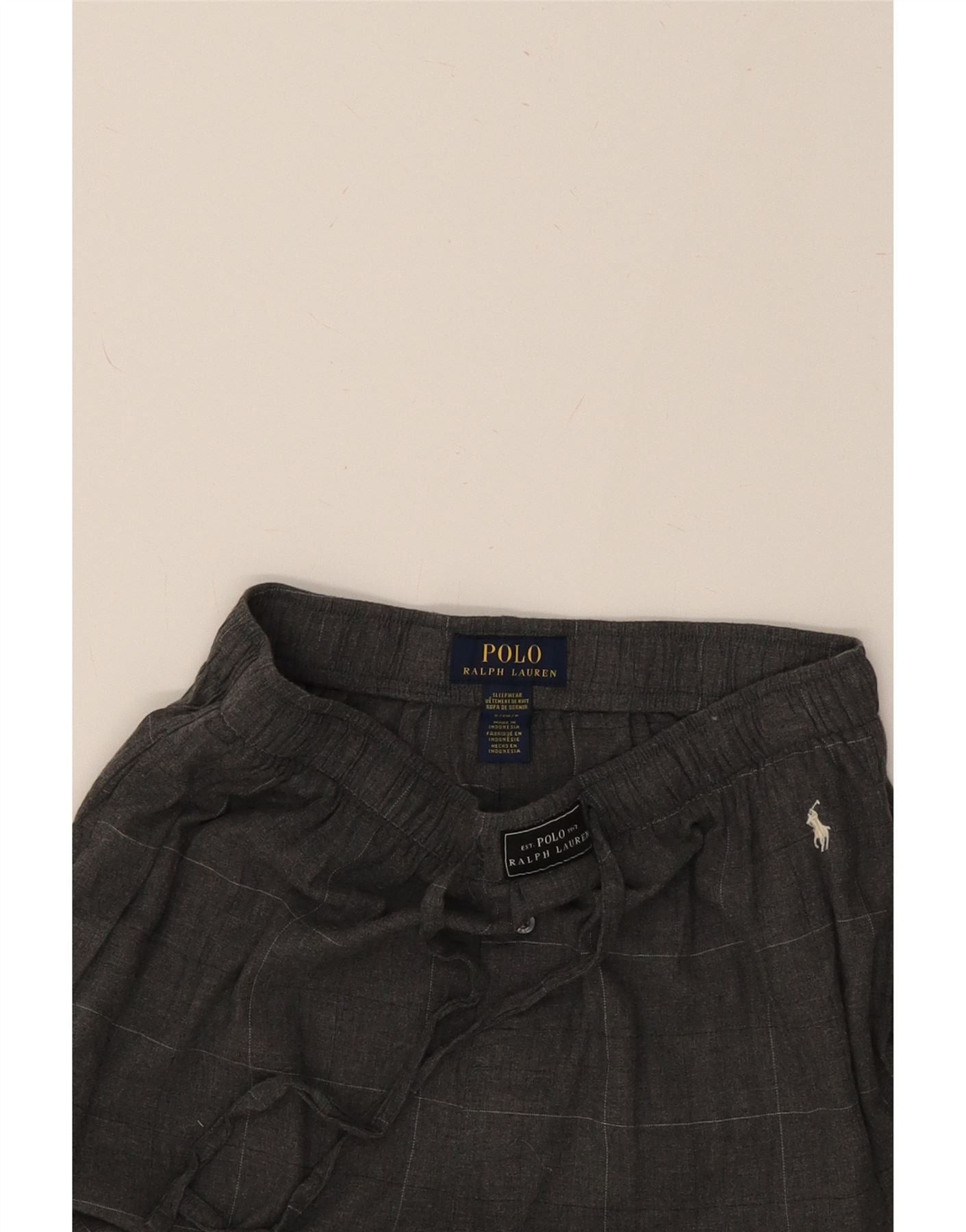 Polo Ralph Lauren Mens Straight Casual Trousers Small W32 L30 Grey Check Size US 30 / EU 46 - 3 Thumbnail
