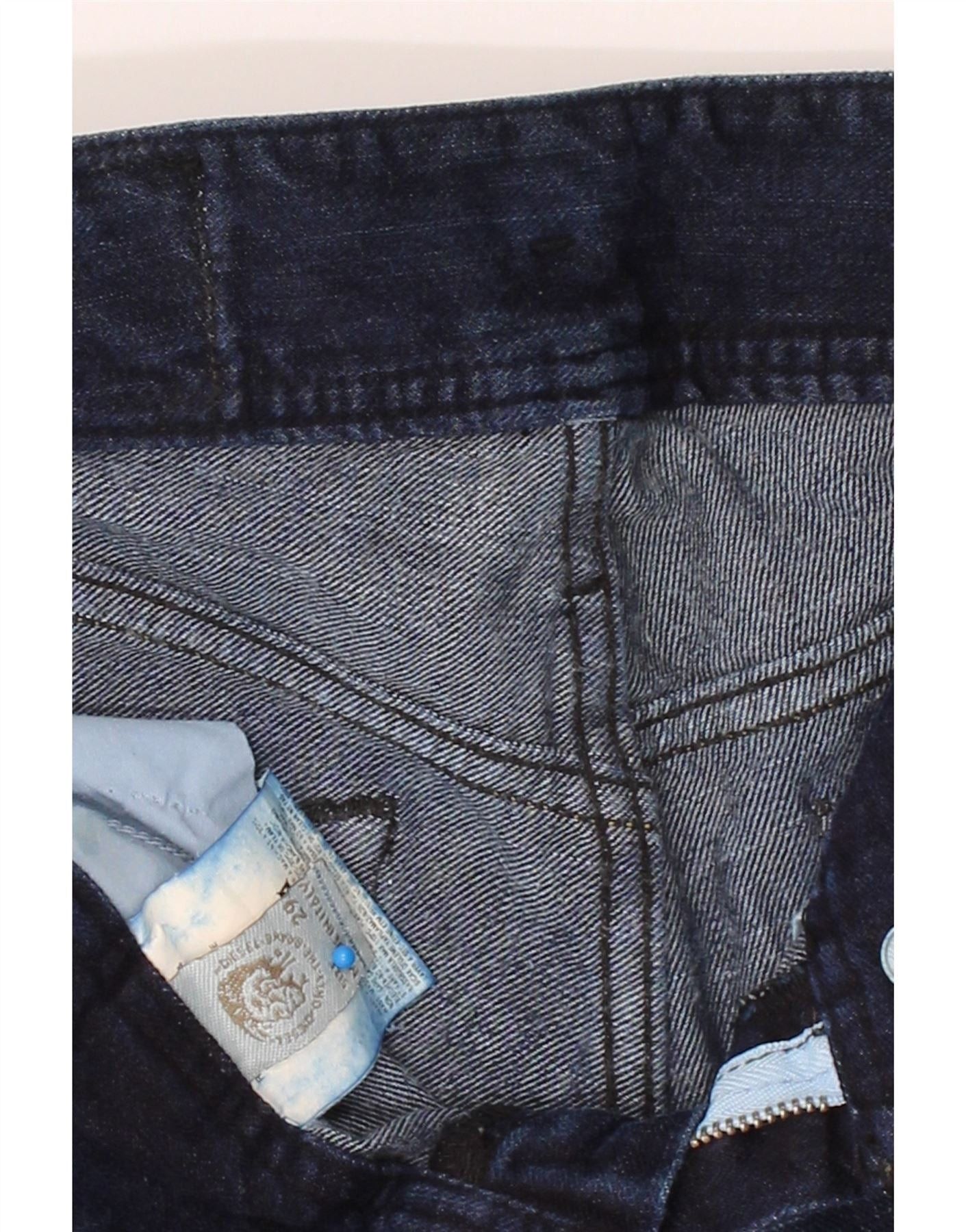 Diesel Womens Matic Distressed Slim Jeans W29 L32 Navy Blue Cotton Size 42" / US 20 - 3 Thumbnail