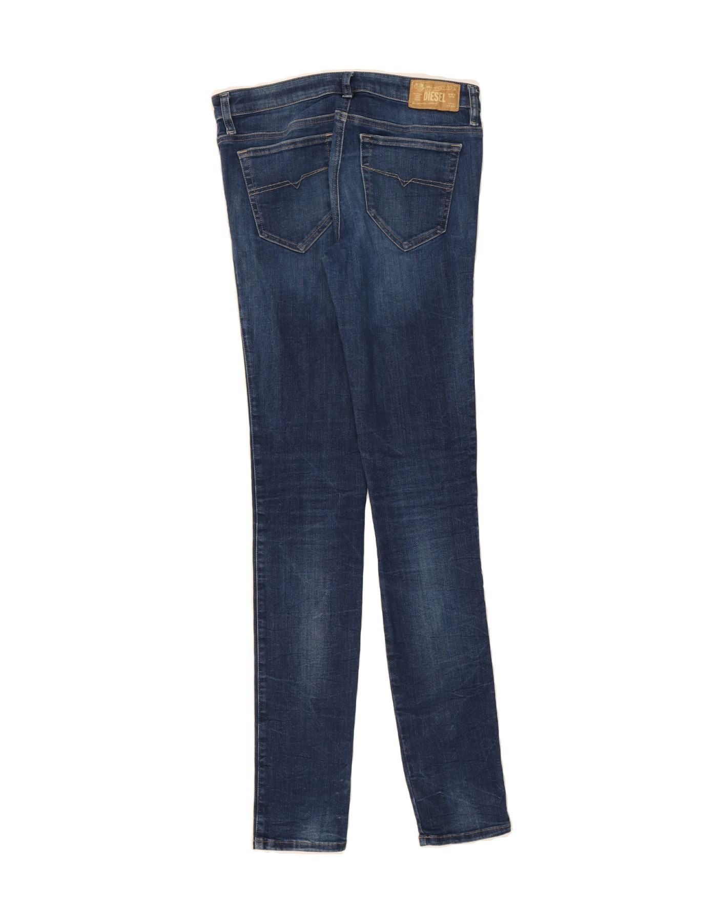 Diesel Womens Skinny Jeans W28 L32 Navy Blue Cotton Size 42" / US 20 - 2 Thumbnail