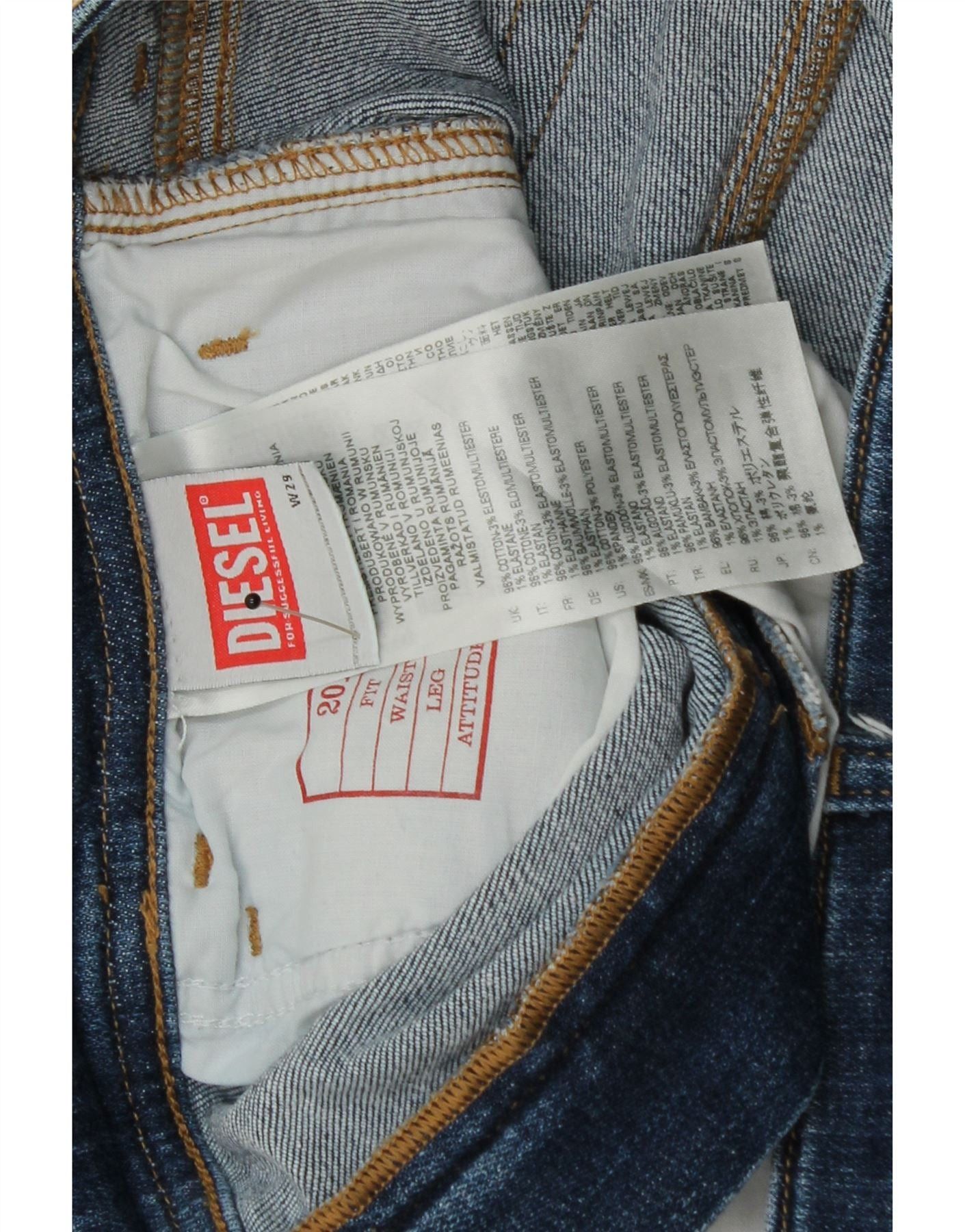 Diesel Womens Skinny Jeans W29 L28 Blue Cotton Size 42" / US 20 - 3 Thumbnail