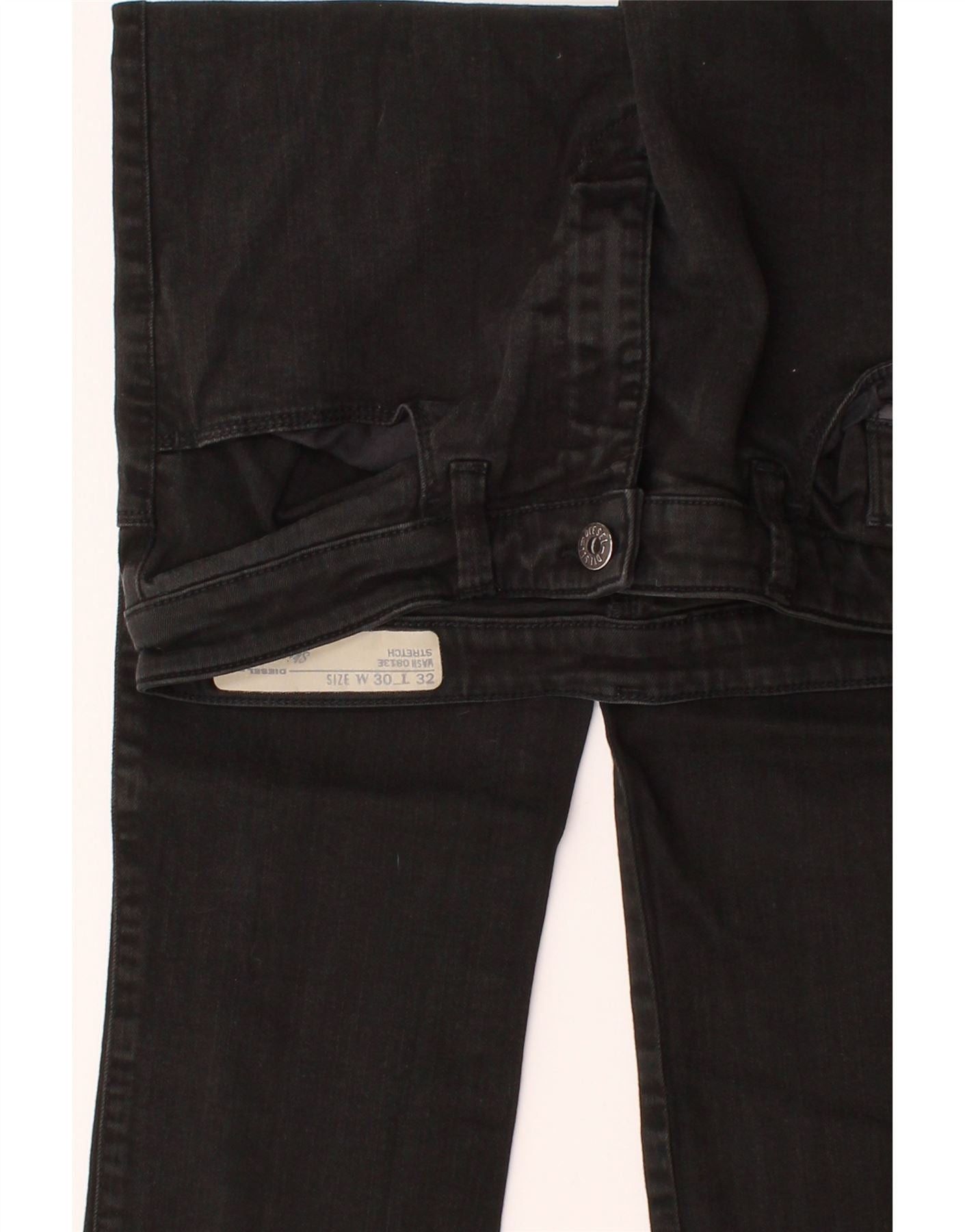 Diesel Womens Skinzee Skinny Jeans W30 L32 Black Cotton Size 42" / US 20 - 3 Thumbnail