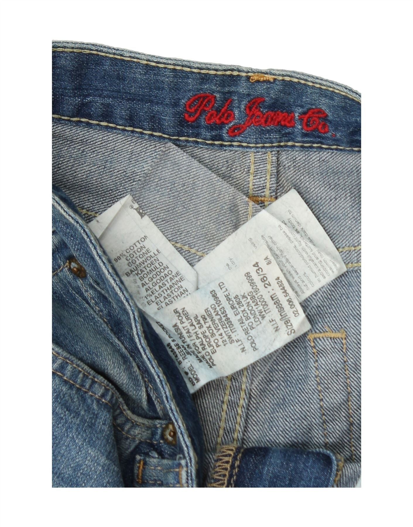 Polo Ralph Lauren Womens Straight Jeans W26 L34 Blue Cotton Size 42" / US 20 - 3 Thumbnail