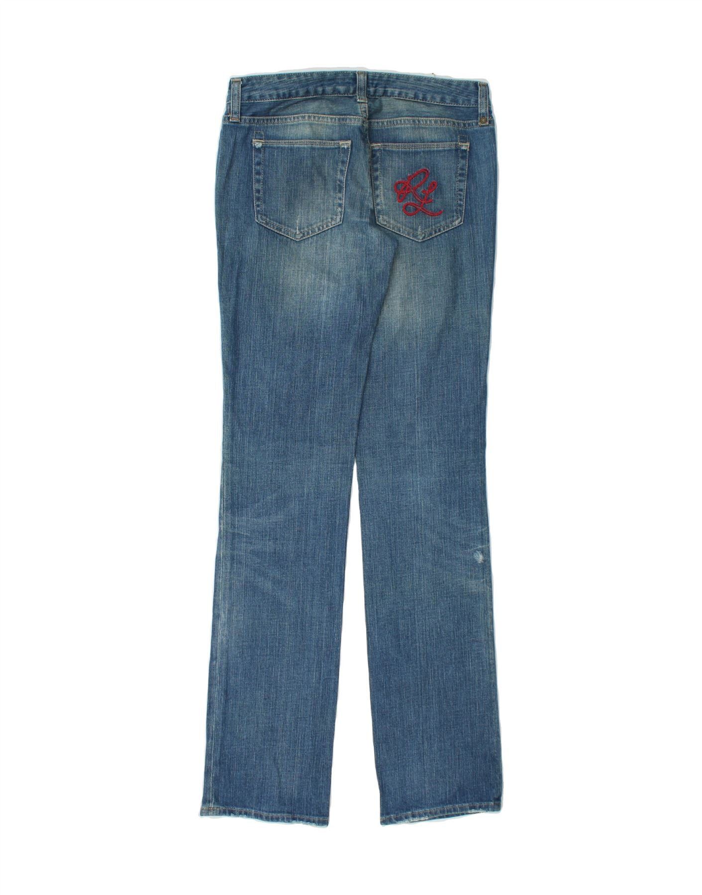 Polo Ralph Lauren Womens Straight Jeans W26 L34 Blue Cotton Size 42" / US 20 - 2 Thumbnail