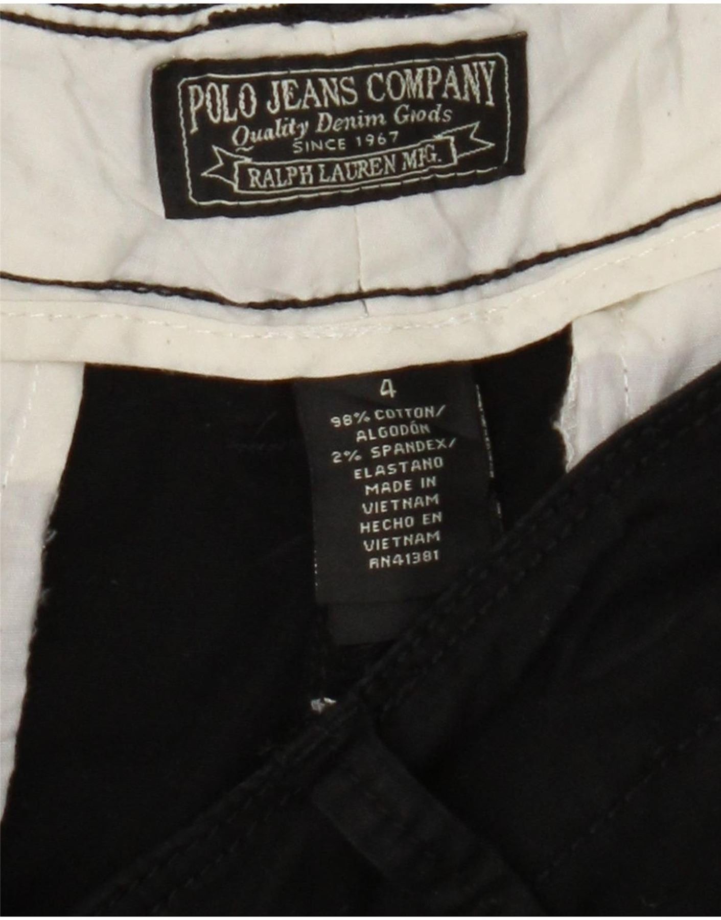 Ralph Lauren Womens Casual Shorts US 4 Small W30 Black Cotton Size 25" / US 0 / IT 36 - 3 Thumbnail