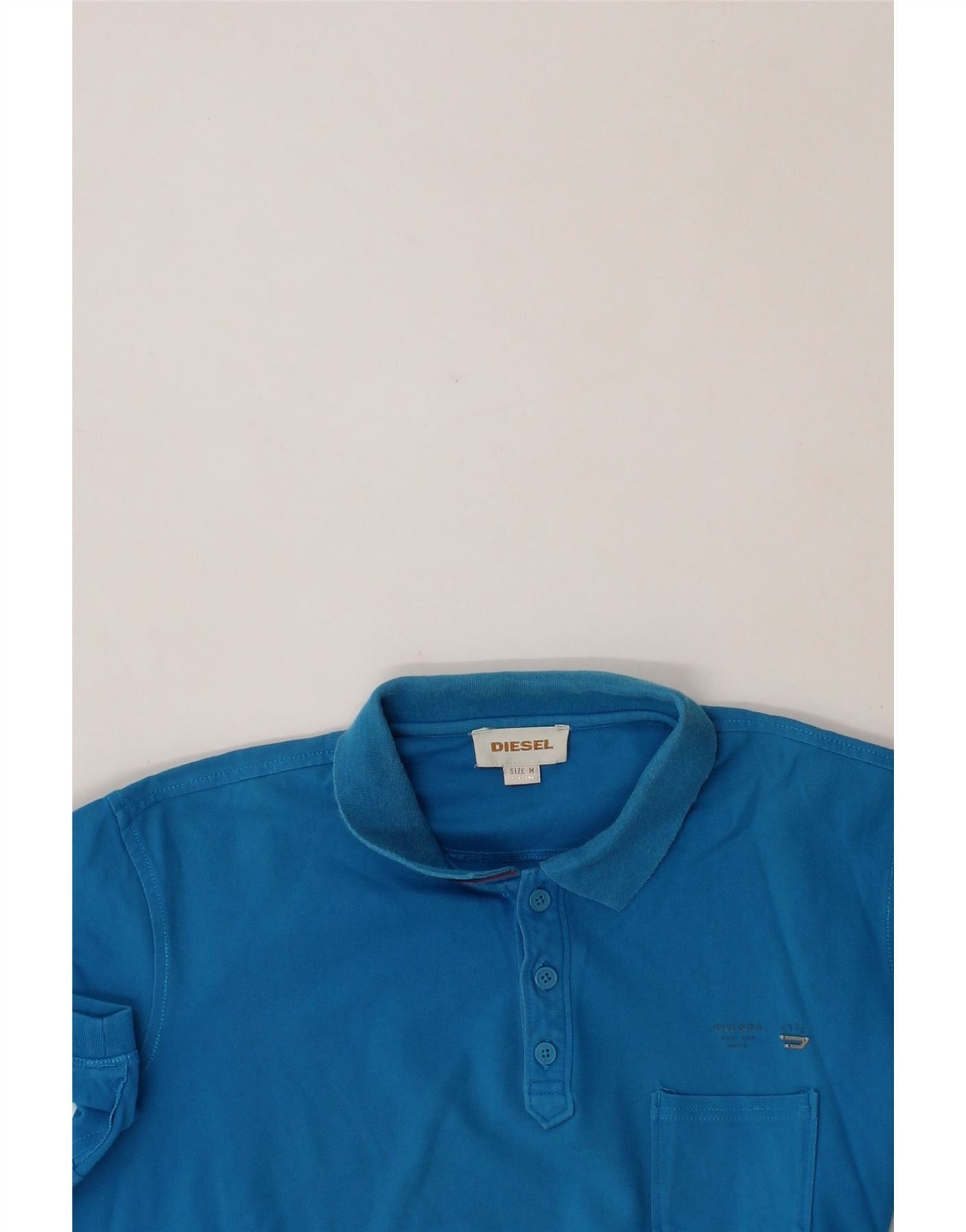 Diesel Mens Polo Shirt Medium Blue Cotton Size US M / EU 48-50 / 2 - 3 Thumbnail