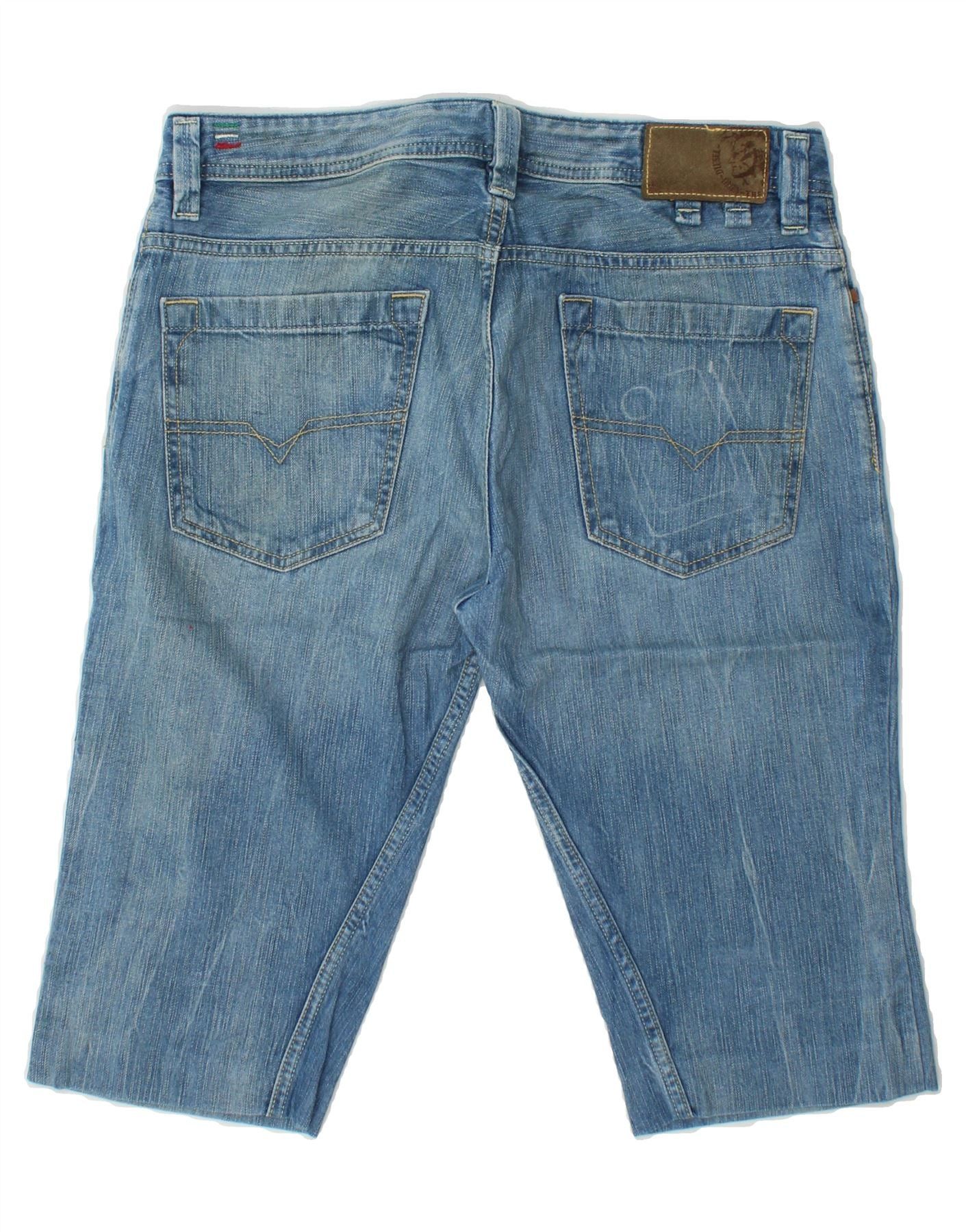Diesel Womens Shazor Denim Shorts W31 Medium Blue Cotton Size 42" / US 20 - 2 Thumbnail