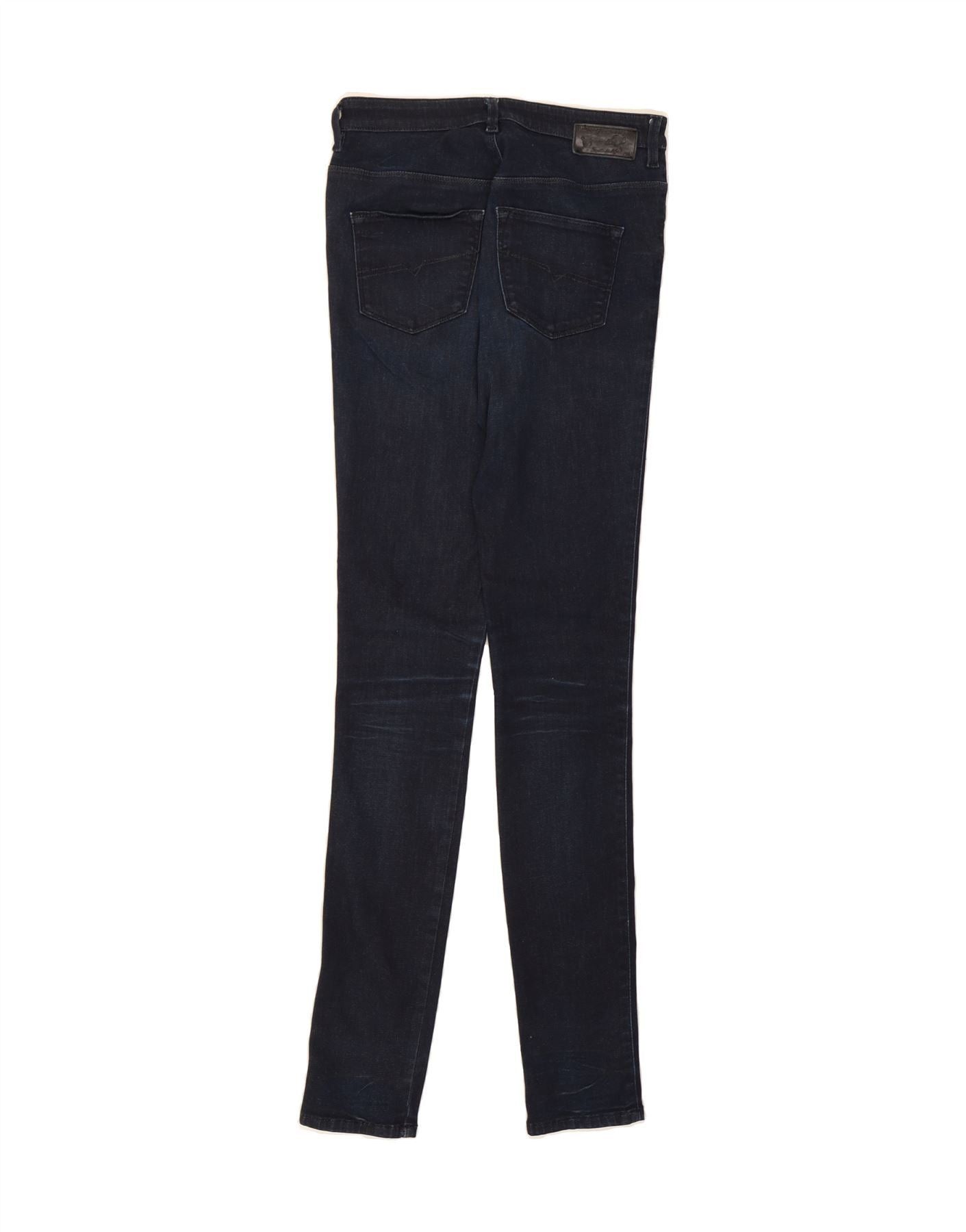 Diesel Womens Skinzee-high High Waist Skinny Jeans W26 L32 Navy Blu Size 42" / US 20 - 2 Thumbnail