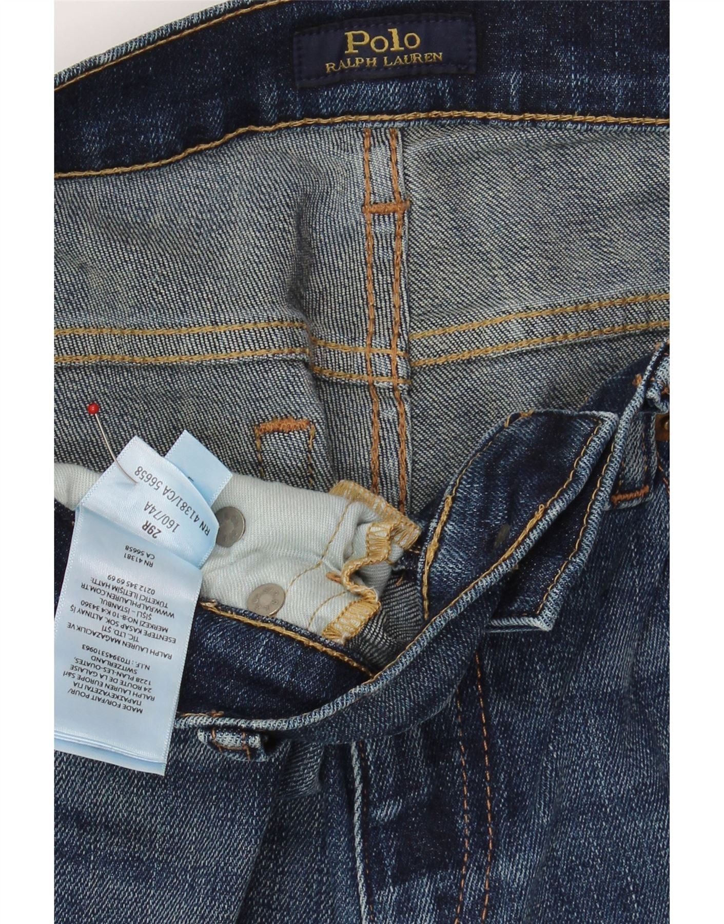 Polo Ralph Lauren Womens Crop Skinny Jeans W29 L26 Blue Cotton Size 42" / US 20 - 3 Thumbnail