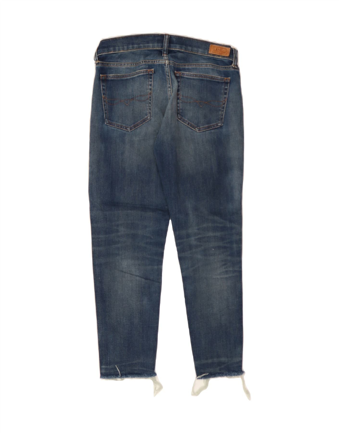Polo Ralph Lauren Womens Crop Skinny Jeans W29 L26 Blue Cotton Size 42" / US 20 - 2 Thumbnail