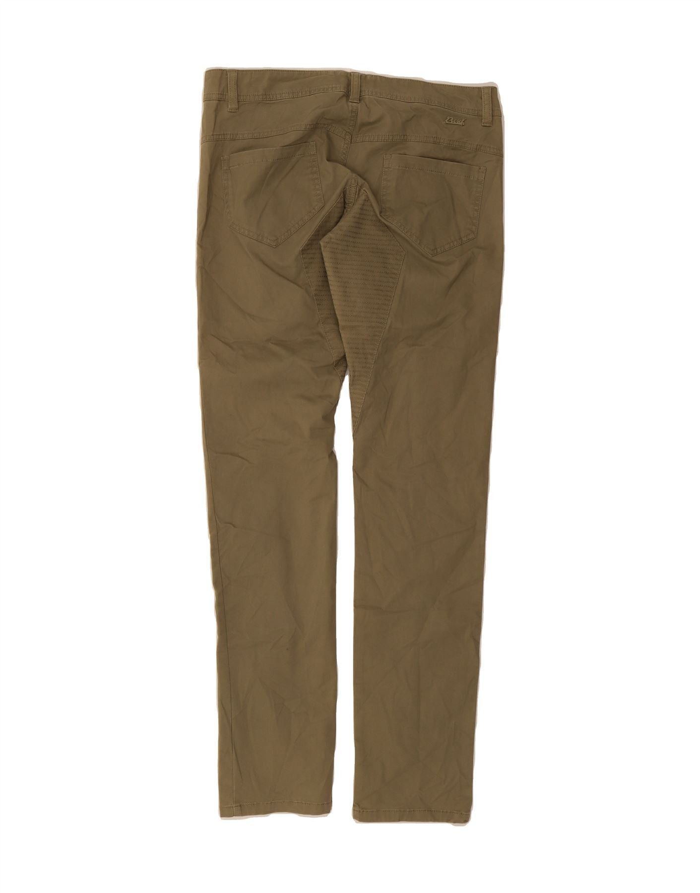 Diesel Womens Slim Casual Trousers W30 L33 Khaki Cotton Size 24" / US 00 / IT 34 - 2 Thumbnail