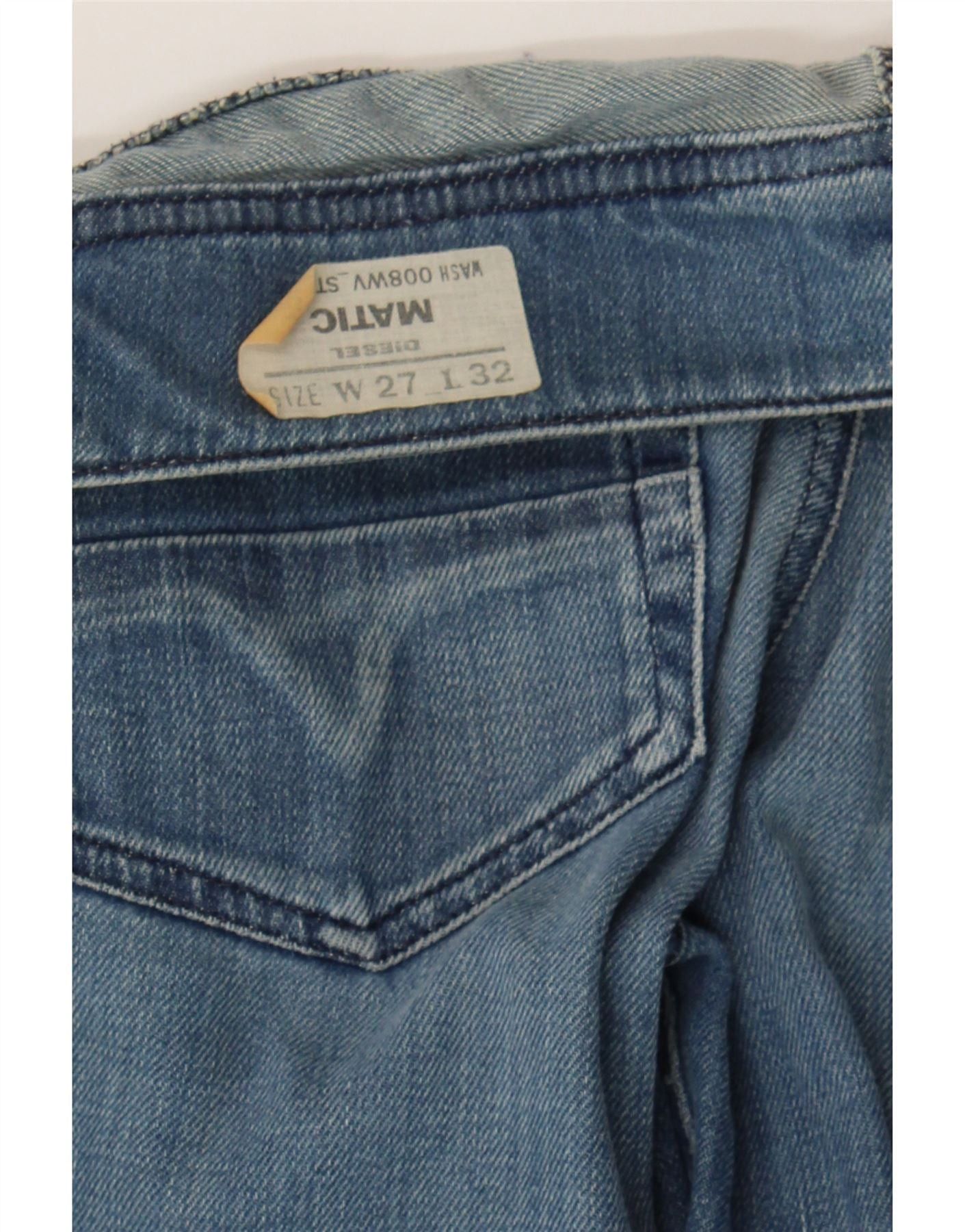 Diesel Womens Matic Distressed Skinny Jeans W27 L32 Blue Cotton Size 42" / US 20 - 4 Thumbnail