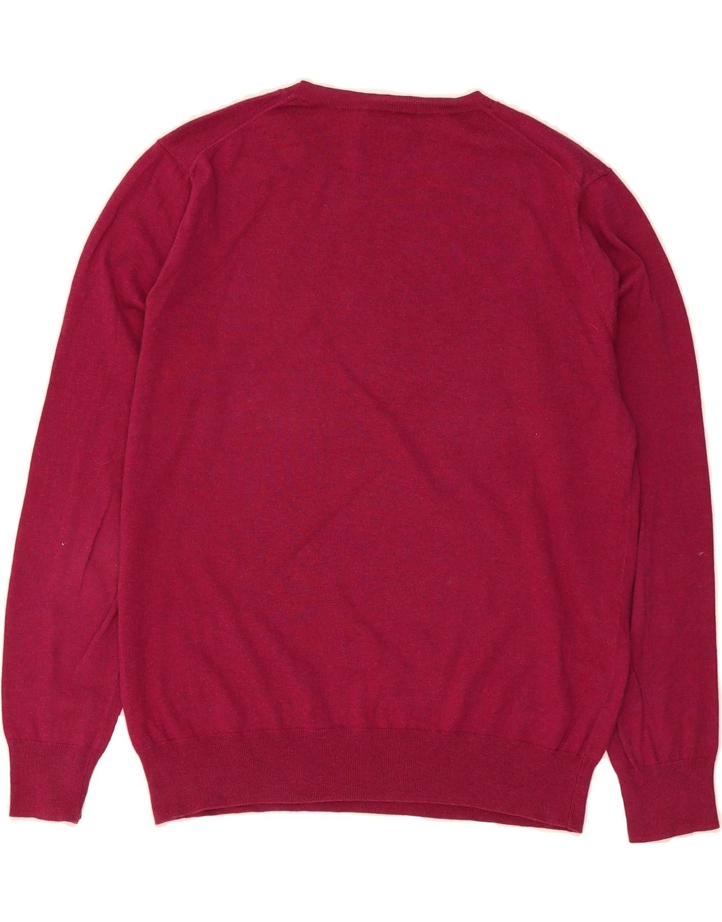 Polo Ralph Lauren Womens Boat Neck Jumper Sweater UK 14 Medium Pink Cotton Size M / US 6-8 / IT 42-44 - 2 Thumbnail