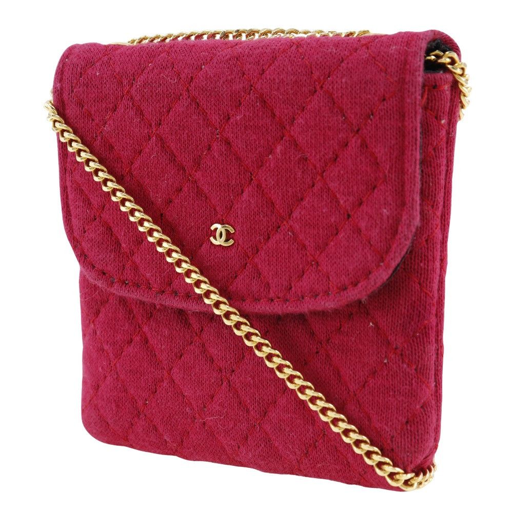Chanel Chanel Chanel Chain Pouch Cotton 2way Shoulder Bag Cotton Shoulder Bag DUTY FREE for USA Size ONE SIZE - 2 Thumbnail