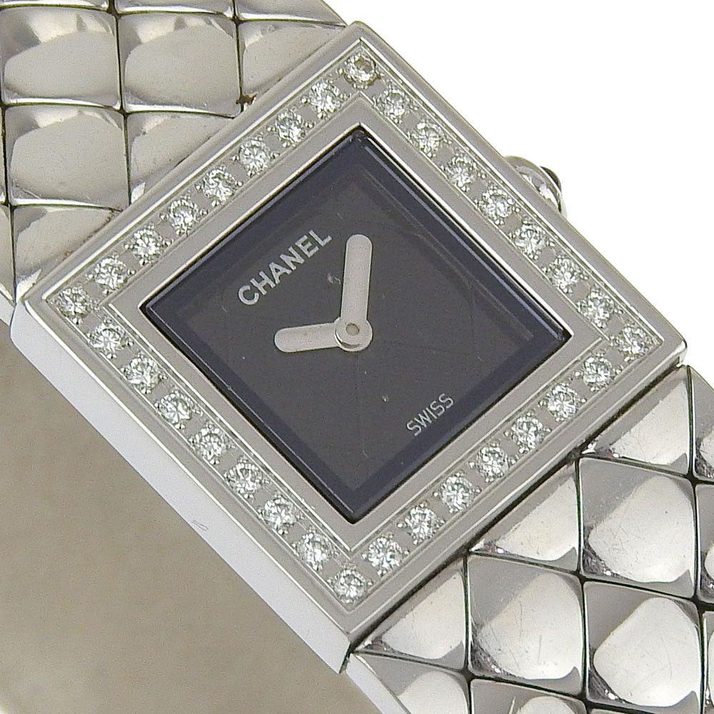 Chanel Chanel Chanel Matelassé Stainless Steel Metal Quartz H0489 DUTY FREE for USA Size ONE SIZE - 3 Thumbnail