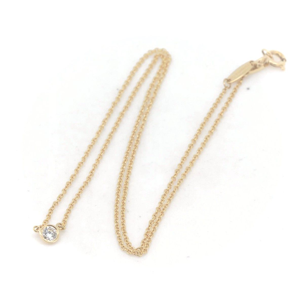 Tiffany & Co. Tiffany & Co. Tiffany & Co. 18K Yellow Gold Diamond by the Yard Necklace Crocodile skin Necklace DUTY FREE for USA Size ONE SIZE - 2 Thumbnail
