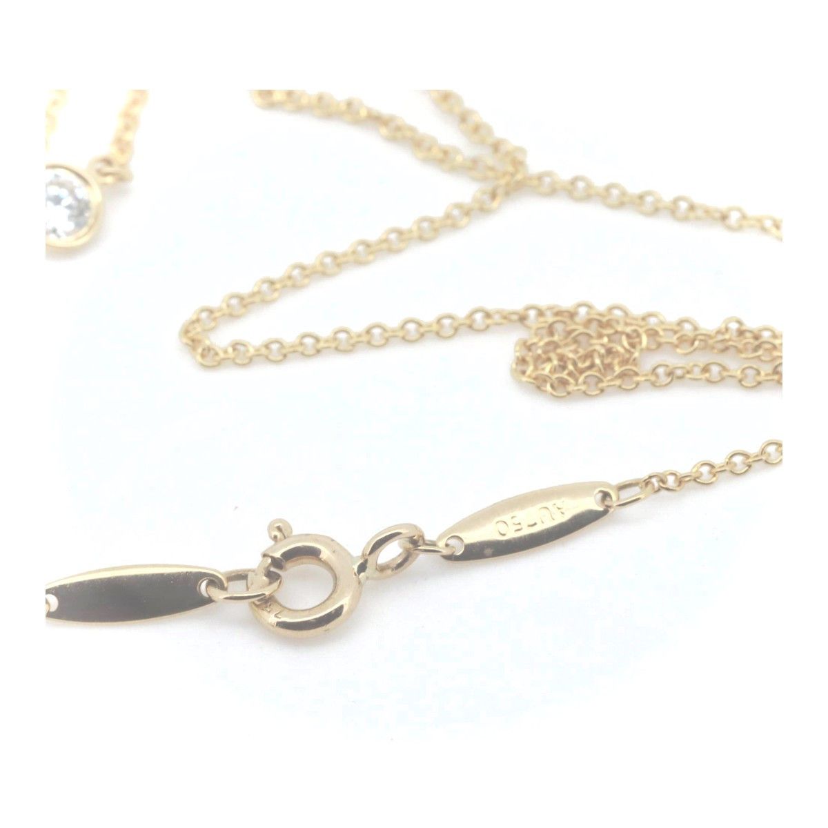 Tiffany & Co. Tiffany & Co. Tiffany & Co. 18K Yellow Gold Diamond by the Yard Necklace Crocodile skin Necklace DUTY FREE for USA Size ONE SIZE - 4 Thumbnail