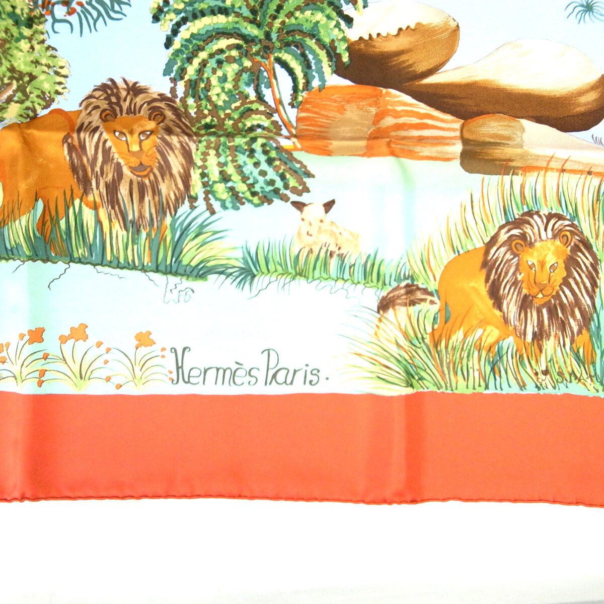 Hermes Hermes Hermes Carre 90 Silk Scarf Cotton Scarf DUTY FREE for USA Size ONE SIZE - 2 Thumbnail