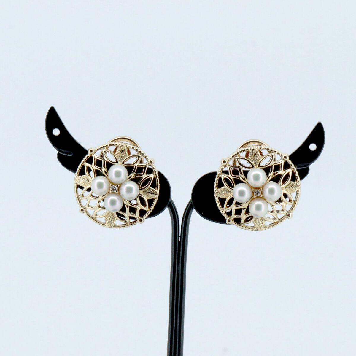 Mikimoto Mikimoto Mikimoto Pearl Diamond Au750 Earrings Leather Earrings DUTY FREE for USA Size ONE SIZE - 5 Thumbnail