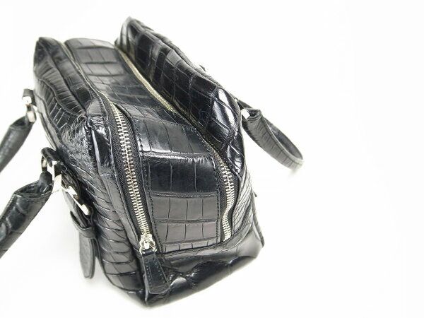 Other Other Rond et Carre Crocodile Handbag Natural Material Handbag DUTY FREE for USA Size ONE SIZE - 5 Thumbnail