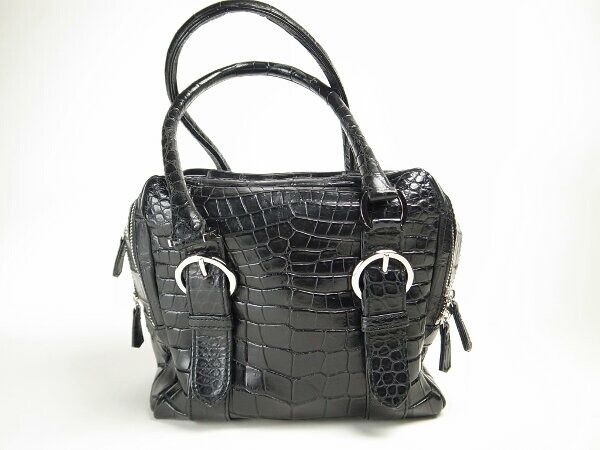 Other Other Rond et Carre Crocodile Handbag Natural Material Handbag DUTY FREE for USA Size ONE SIZE - 3 Thumbnail