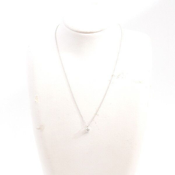 Tiffany & Co. Tiffany & Co. Tiffany PT950 Solitaire Diamond Necklace Metal Necklace DUTY FREE for USA Size ONE SIZE - 6 Thumbnail