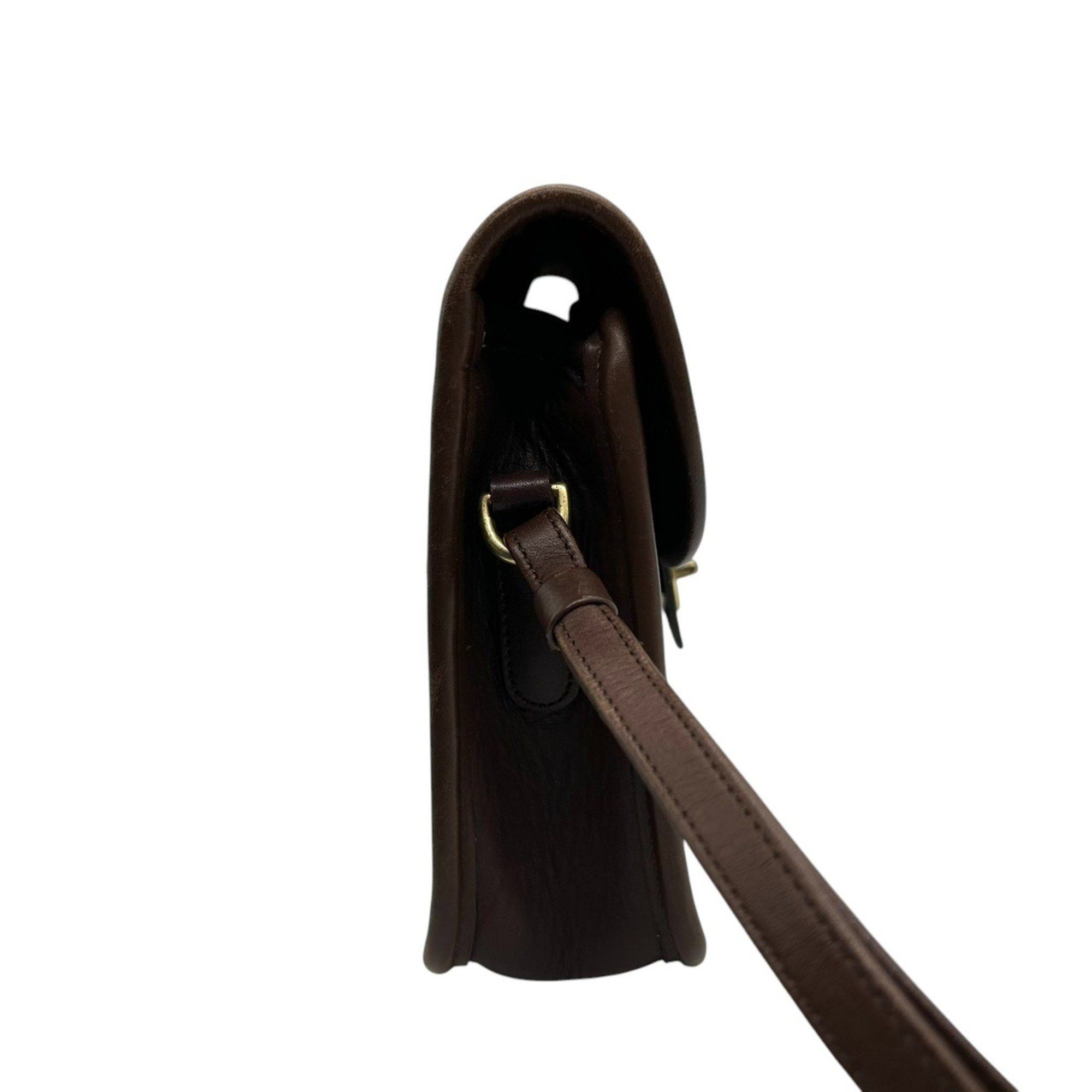 COACH Old Coach 2-Way Shoulder Bag 9971, Brown Glovetanned Leather 