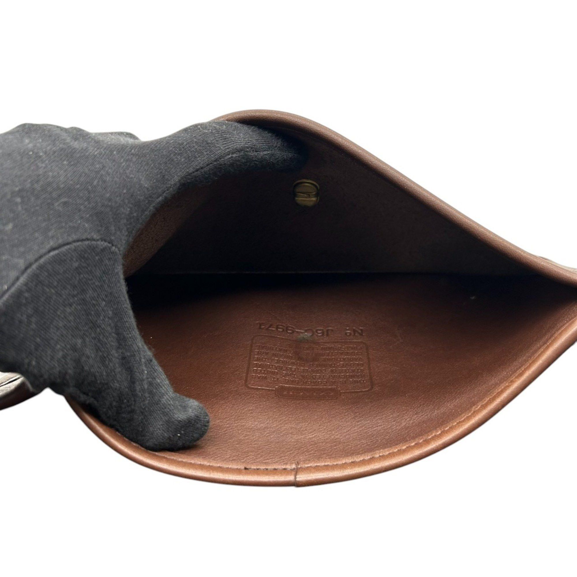 COACH Old Coach 2-Way Shoulder Bag 9971, Brown Glovetanned Leather 