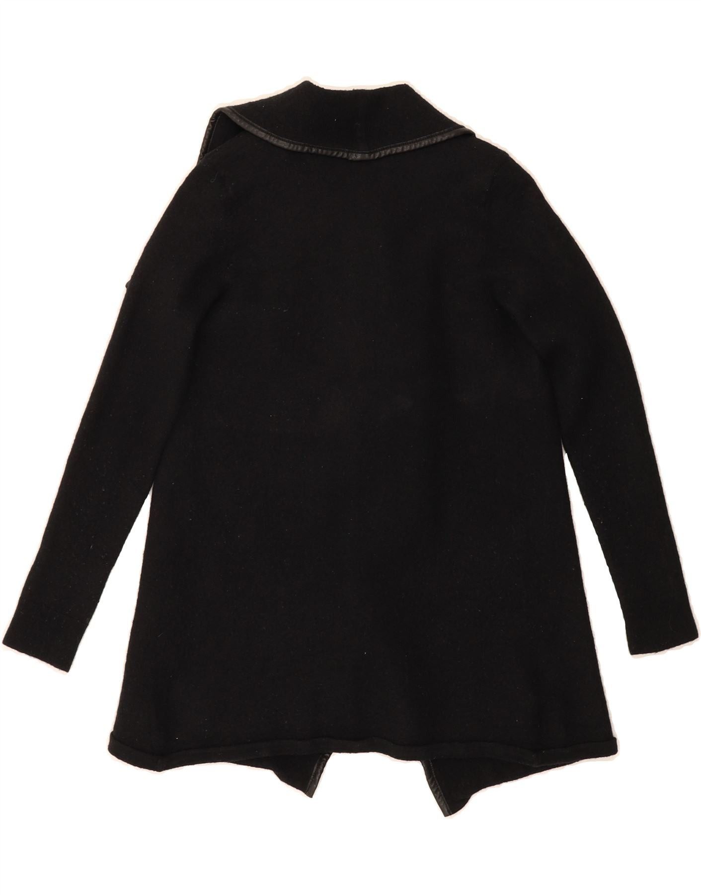 Ralph Lauren Womens Open Cardigan Sweater UK 12 Medium Black Wool Size M / US 6-8 / IT 42-44 - 2 Thumbnail