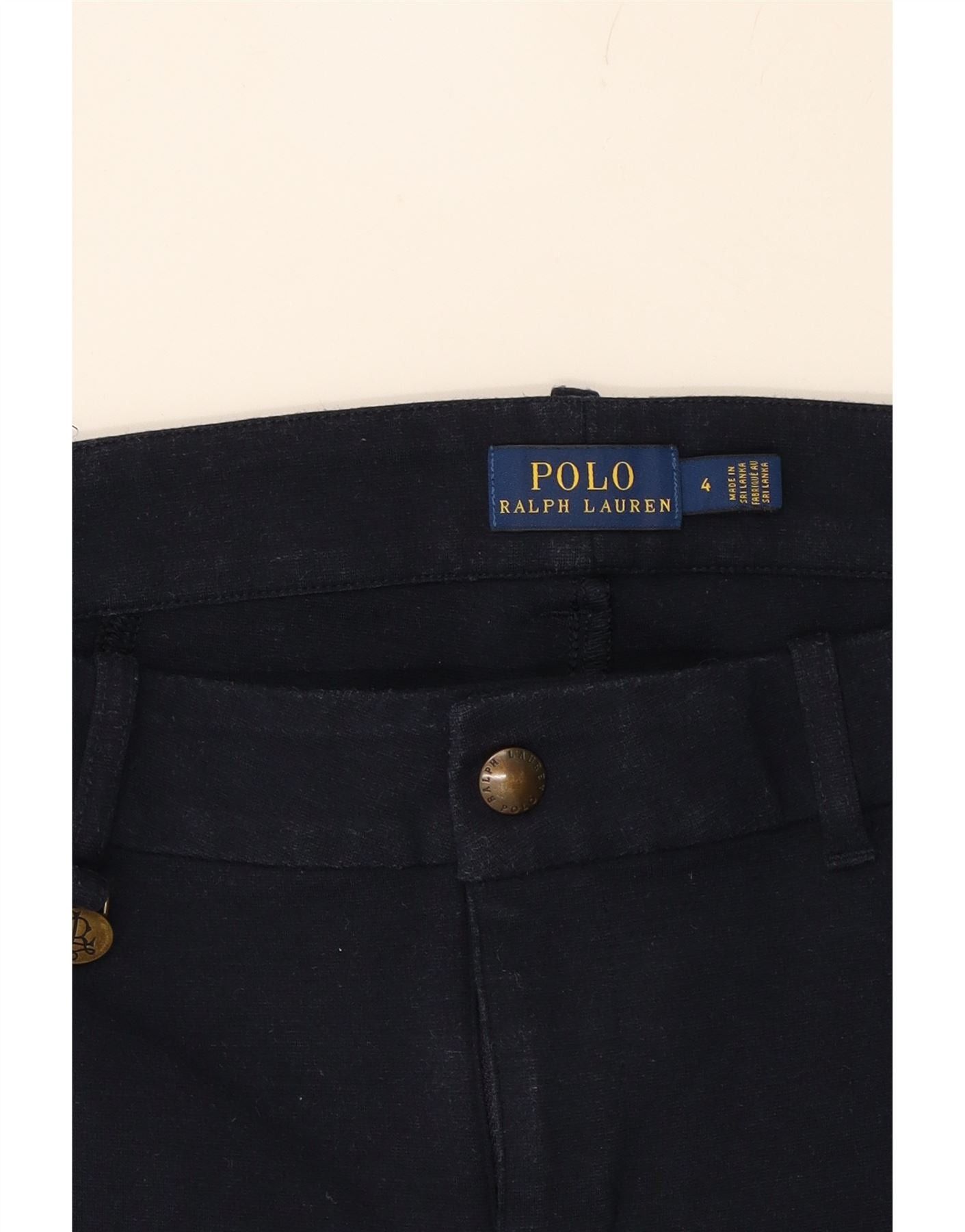 Polo Ralph Lauren Womens Casual Trousers US 4 Small W28 L31 Navy Blue Size 25" / US 0 / IT 36 - 3 Thumbnail