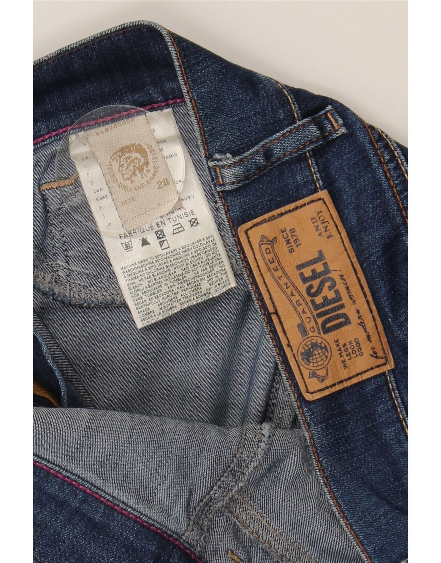Diesel Womens Straight Jeans W28 L28 Blue Cotton Size 42" / US 20 - 3 Thumbnail