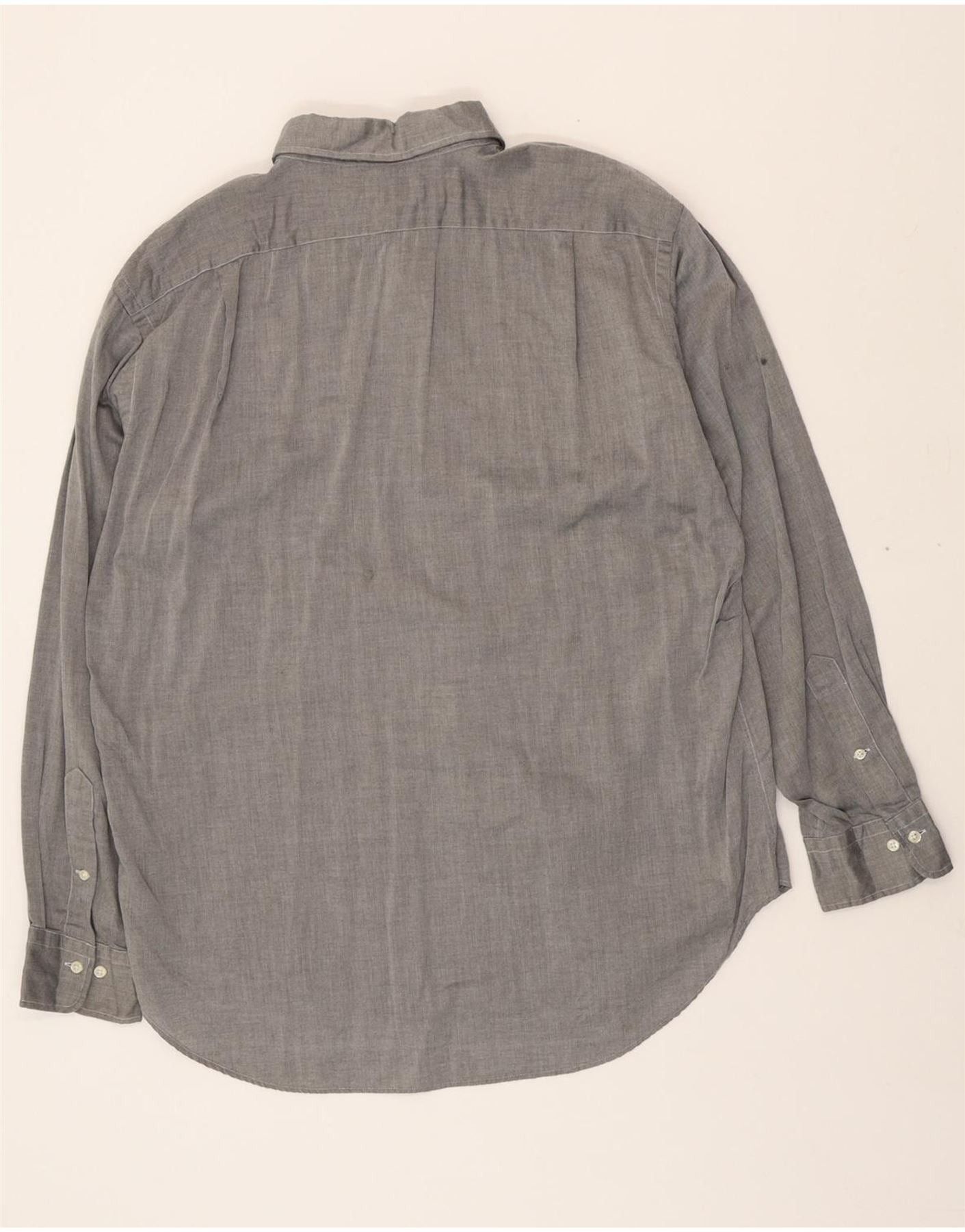 Polo Ralph Lauren Mens Philip Shirt 17 XL Grey Cotton Size US XL / EU 56 / 4 - 2 Thumbnail