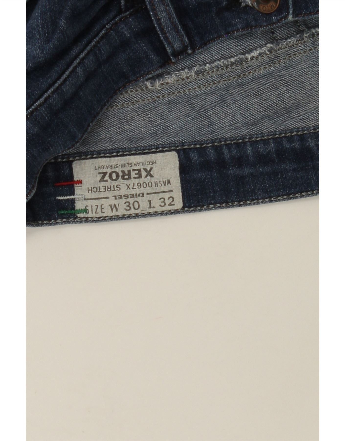 Diesel Womens Xeroz Regular Slim Straight Jeans W30 L32 Navy Blue Size 42" / US 20 - 3 Thumbnail