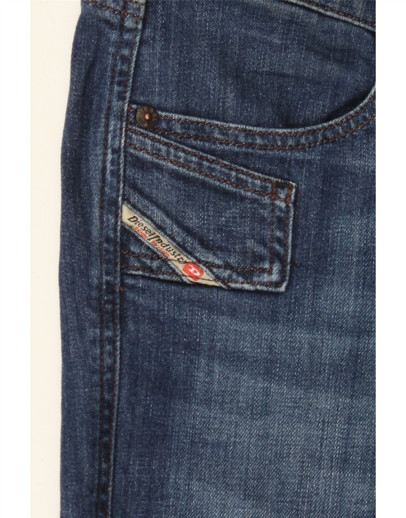 Diesel Womens Xeroz Regular Slim Straight Jeans W30 L32 Navy Blue Size 42" / US 20 - 4 Thumbnail