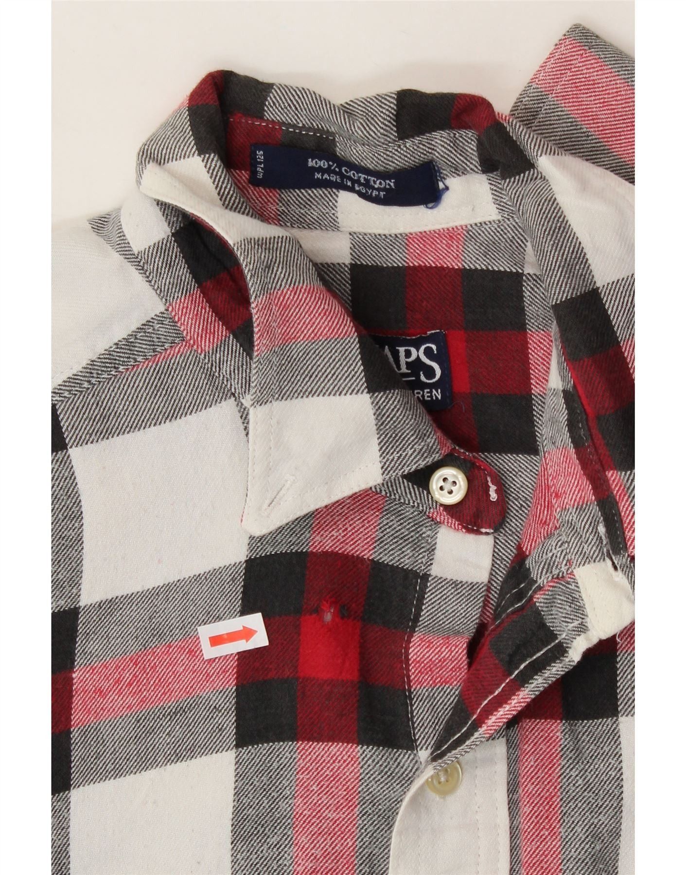 Chaps Ralph Lauren Mens Flannel Shirt Large Red Check Cotton Size US L / EU 52-54 / 3 - 3 Thumbnail