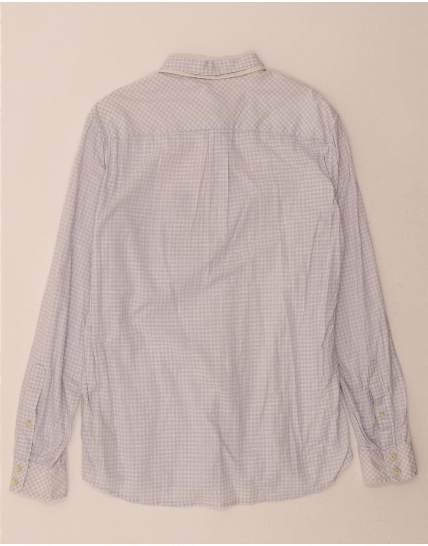 Diesel Mens Regular Fit Shirt Large Blue Gingham Cotton Size US L / EU 52-54 / 3 - 2 Thumbnail