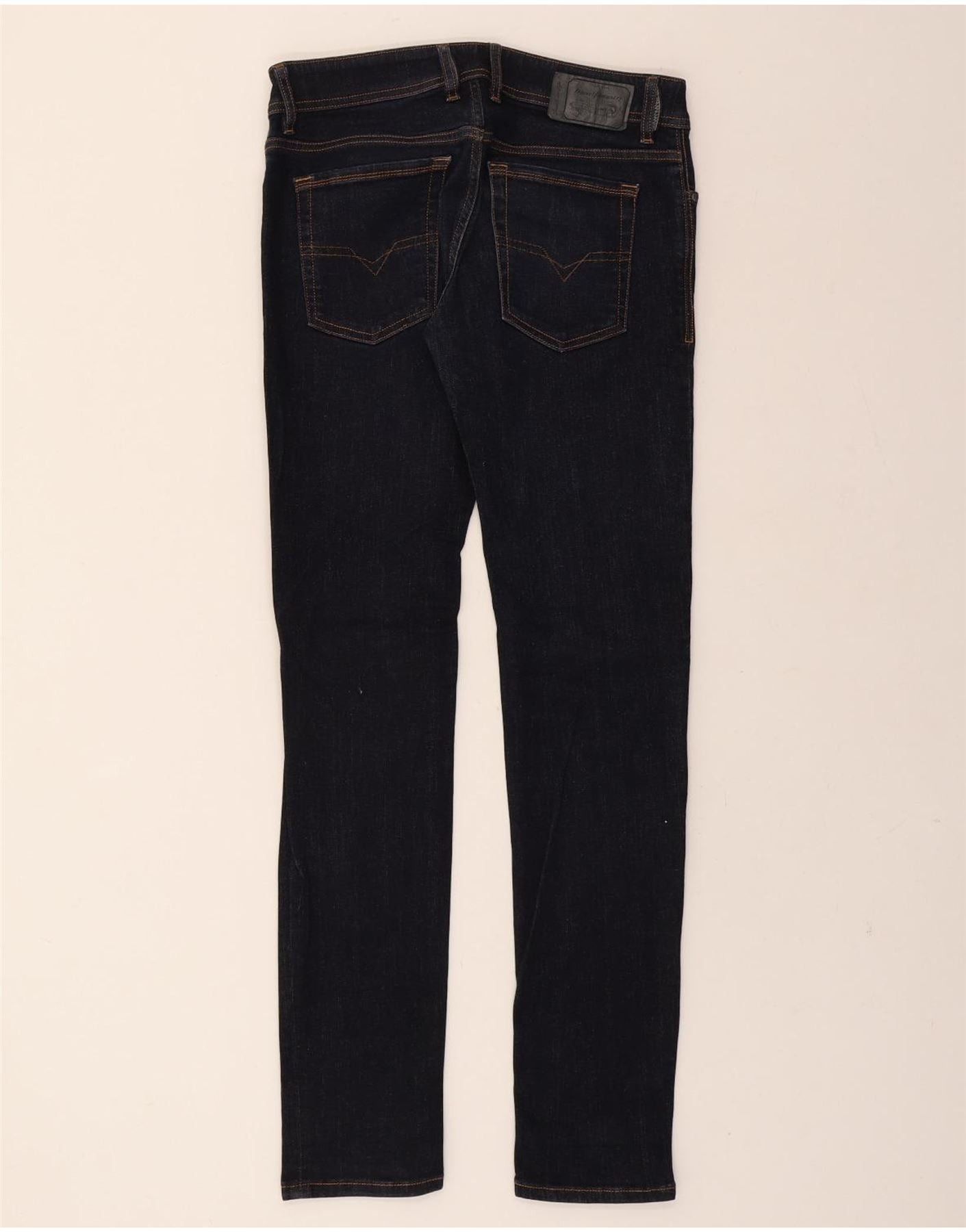 Diesel Womens Troxer Slim Skinny Jeans W30 L32 Navy Blue Cotton Size 42" / US 20 - 2 Thumbnail