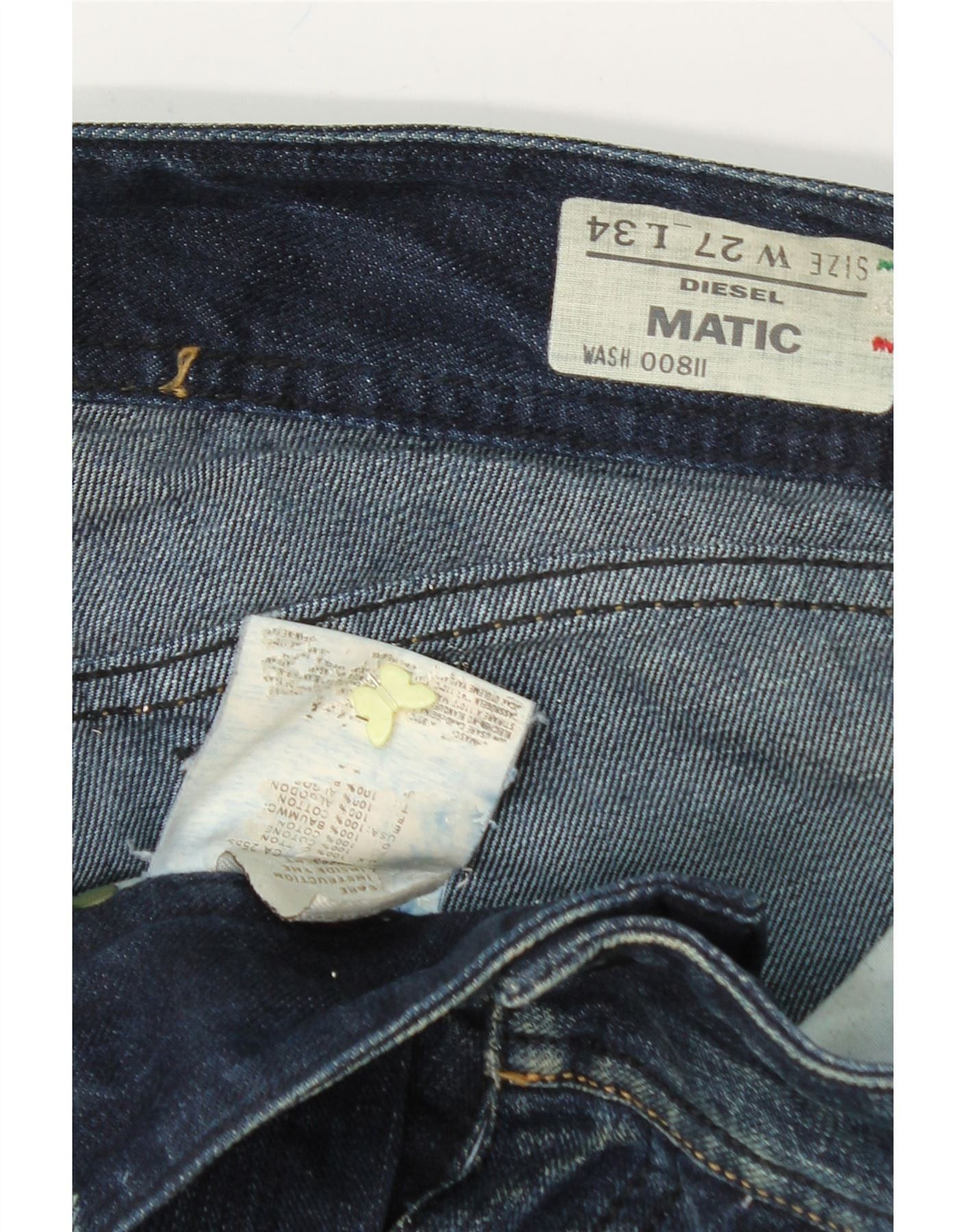 Diesel Womens Distressed Slim Jeans W27 L29 Blue Cotton Size 42" / US 20 - 3 Thumbnail