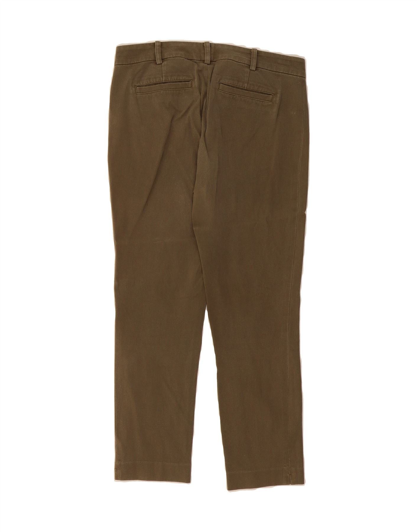 Ralph Lauren Womens Slim Casual Trousers US 4 Small W30 L25 Khaki Cotton Size 25" / US 0 / IT 36 - 2 Thumbnail