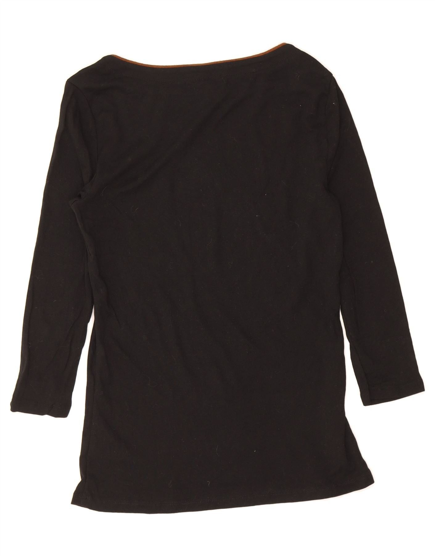 Ralph Lauren Womens 3/4 Sleeve Boat Neck Jumper Sweater UK 8 Small Black Size S / US 4 / IT 40 - 2 Thumbnail