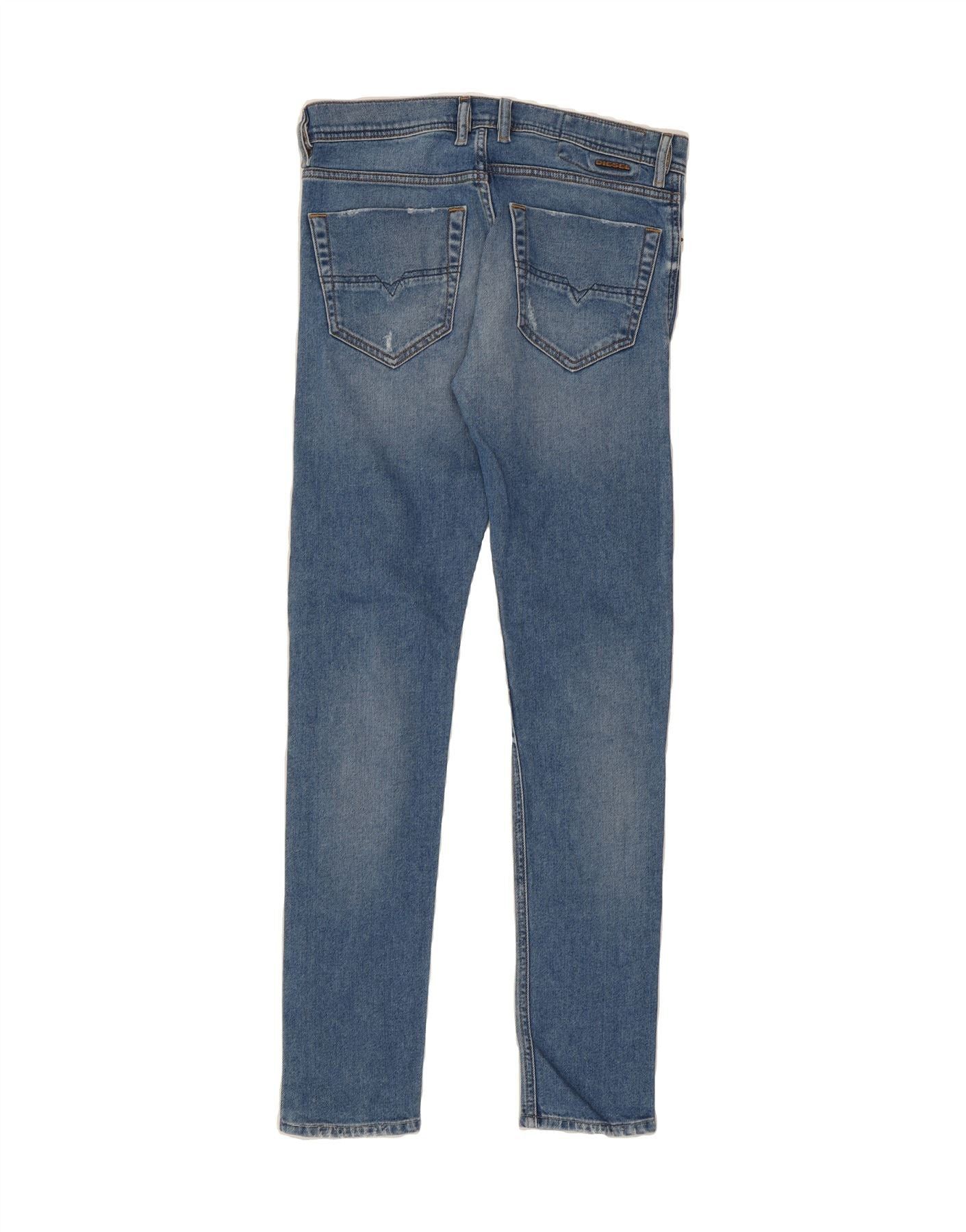 Diesel Womens Tepphar Carrot Slim Jeans W28 L32 Blue Cotton Size 42" / US 20 - 2 Thumbnail