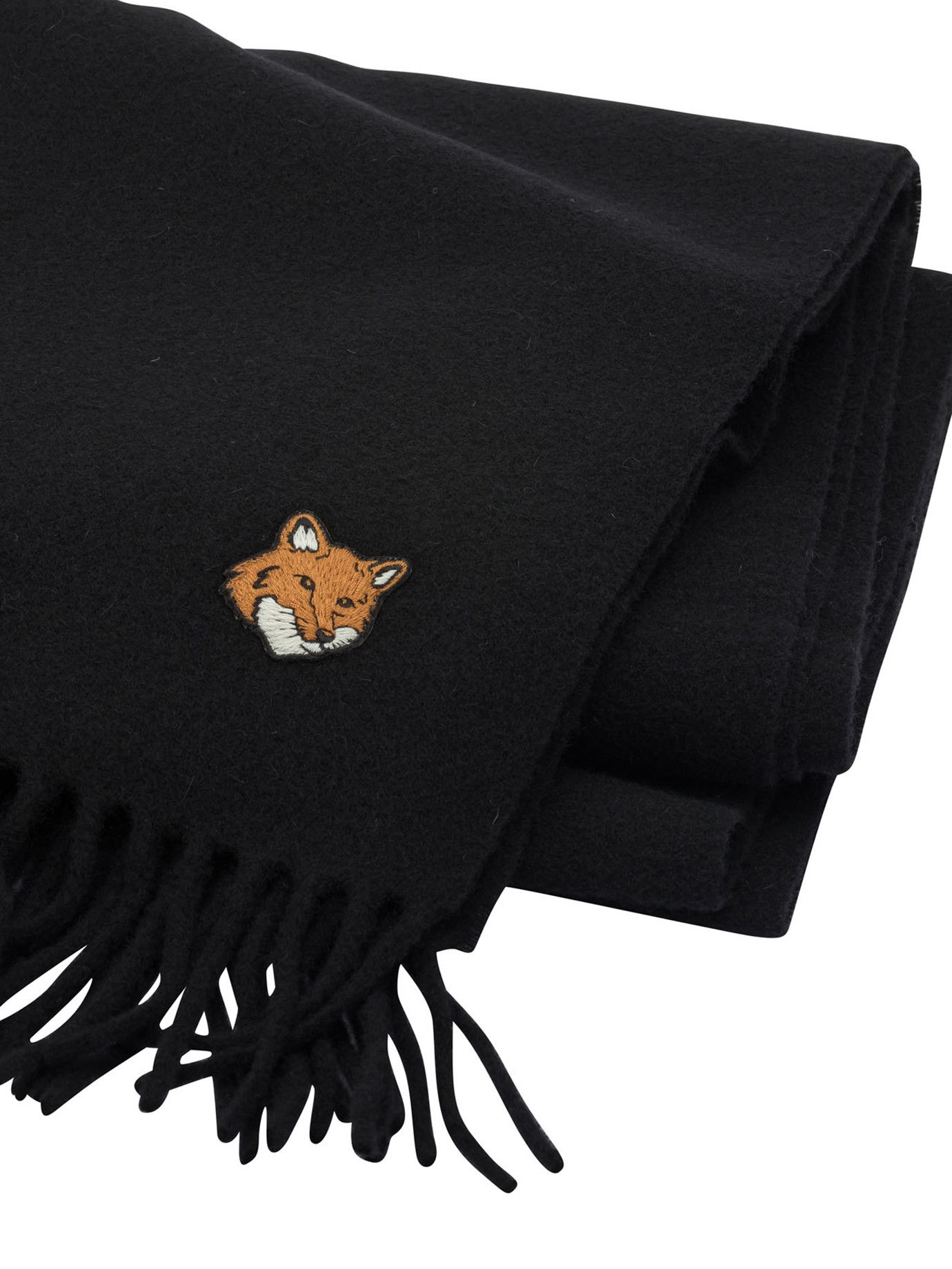 Maison Kitsune Virgin Wool Fox Scarf Size ONE SIZE - 2 Thumbnail