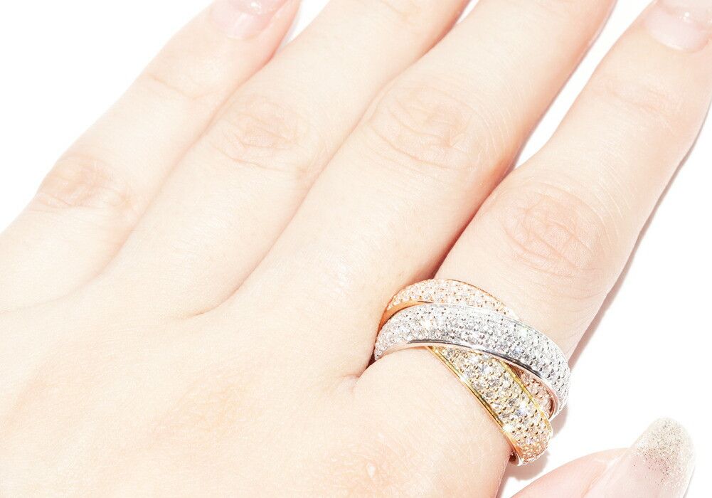 Cartier Cartier Cartier Trinity Ring Au750 Diamond Ring Size 53 Metal Ring N47783 DUTY FREE for USA Size ONE SIZE - 6 Thumbnail