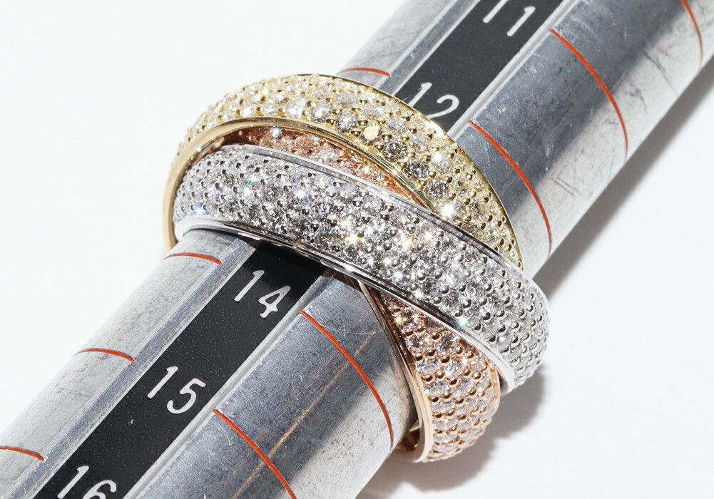 Cartier Cartier Cartier Trinity Ring Au750 Diamond Ring Size 53 Metal Ring N47783 DUTY FREE for USA Size ONE SIZE - 2 Thumbnail