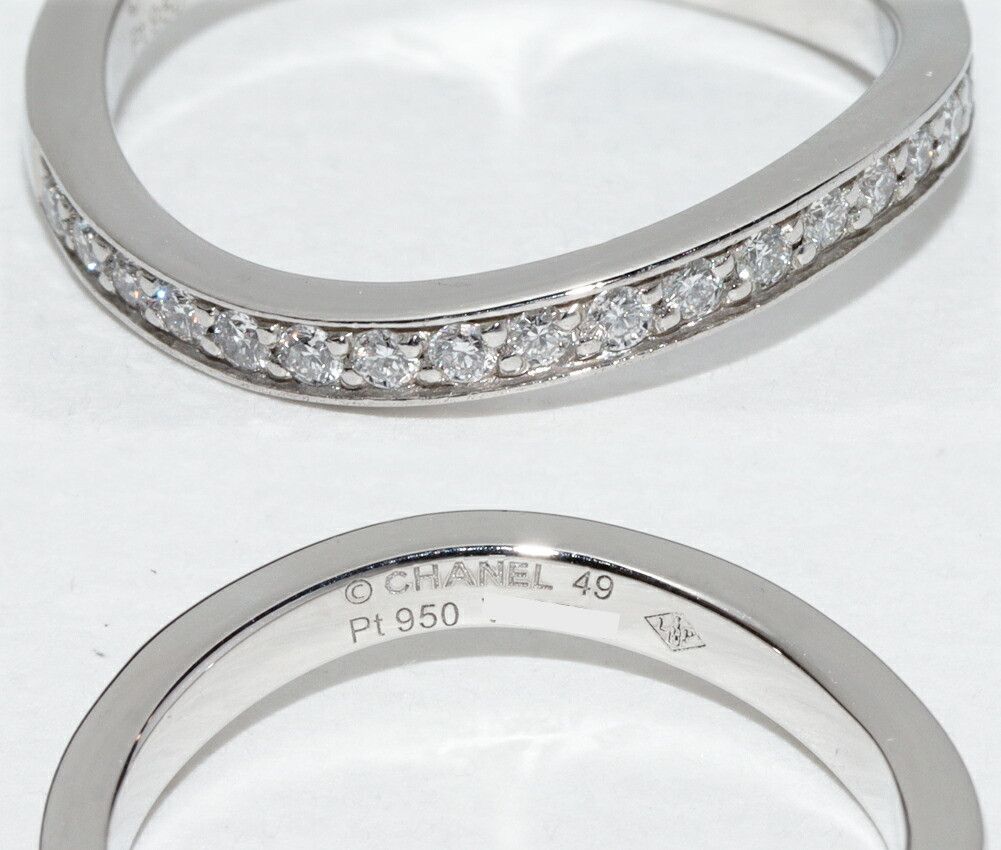 Chanel Chanel Chanel Ruban de Chanel Pt950 Diamond Ring Size 8.5 Metal Ring J10611 DUTY FREE for USA Size ONE SIZE - 5 Thumbnail