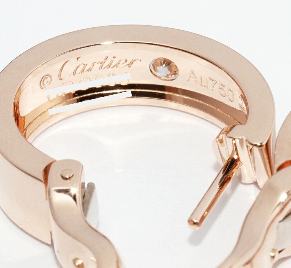 Cartier Cartier Cartier LOVE Au750 Pink Gold Diamond Earrings Leather Earrings B8301218 DUTY FREE for USA Size ONE SIZE - 5 Thumbnail